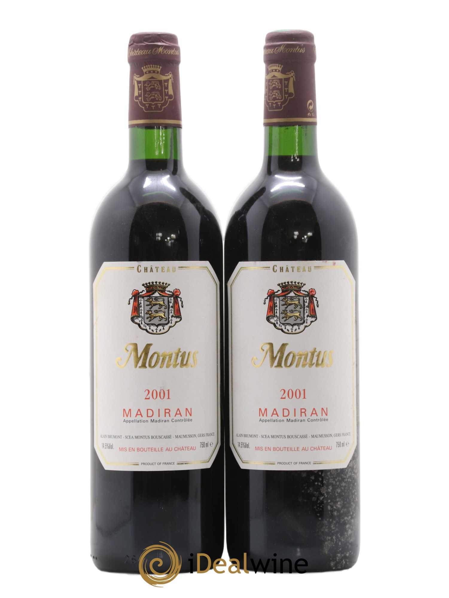 Madiran Château Montus Alain Brumont 2001 - Lot de 2 bouteilles - 0