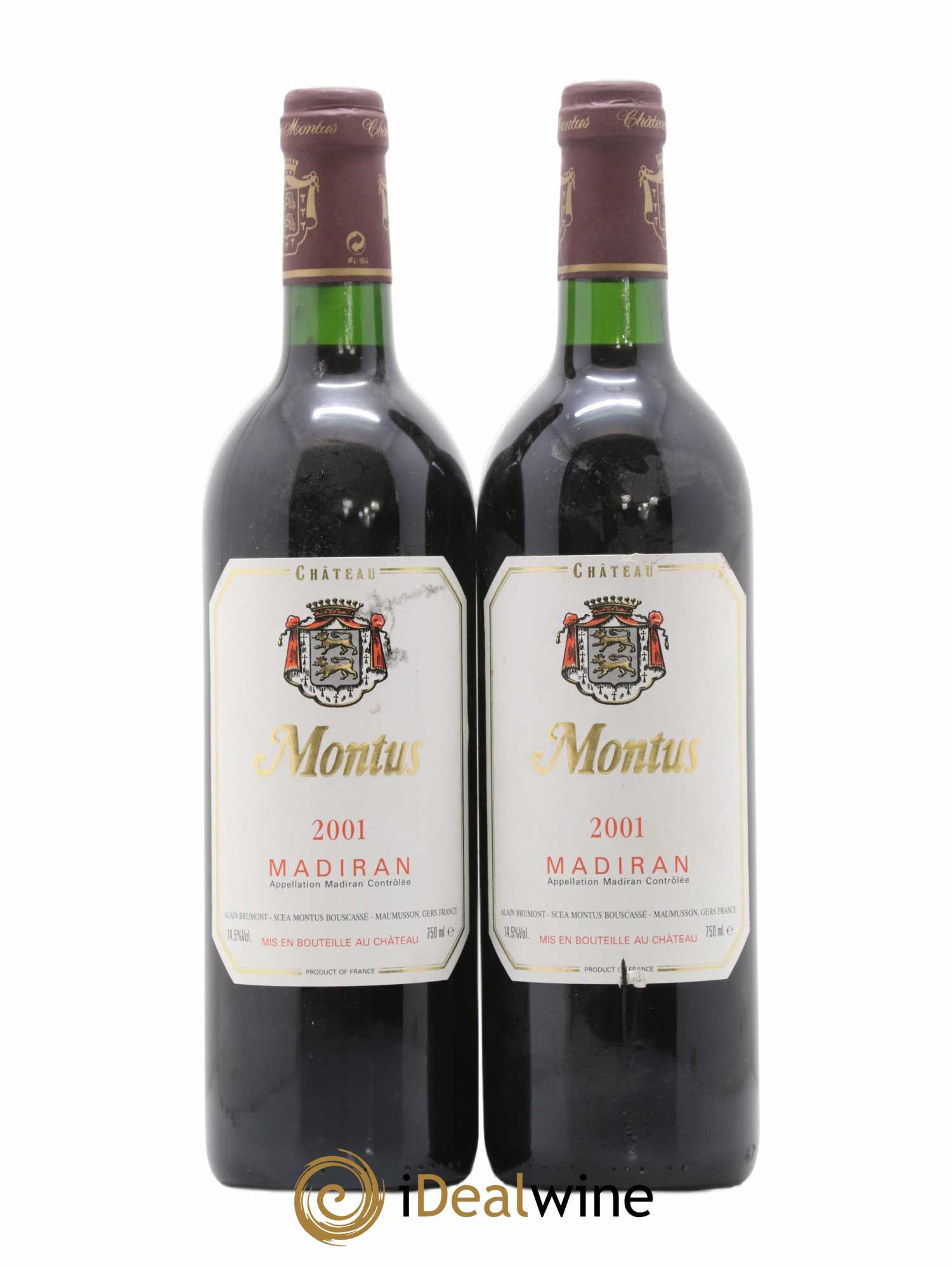 Madiran Château Montus Alain Brumont 2001 - Lot de 2 bouteilles - 0