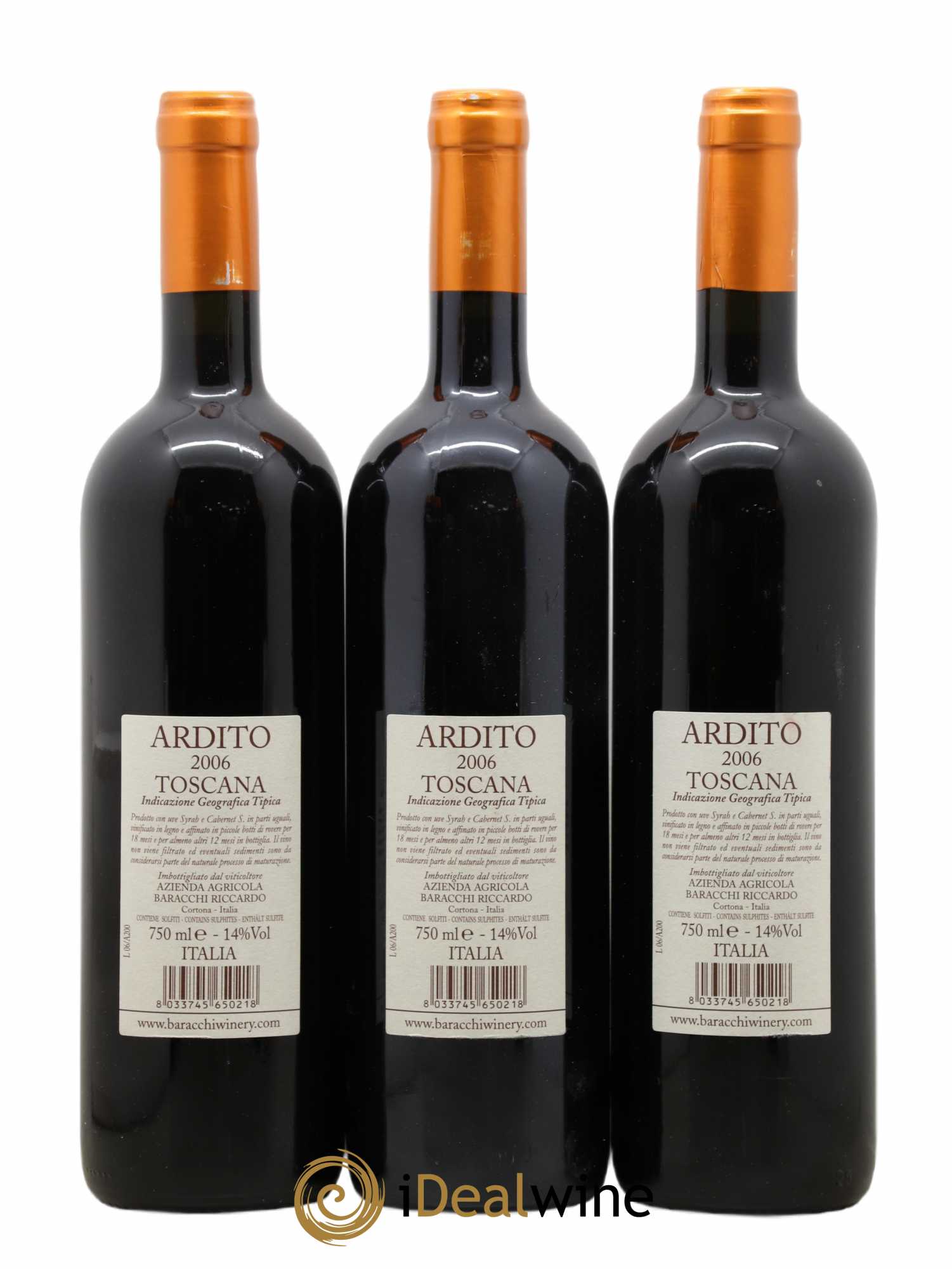 Toscana IGT Baracci Ardito 2006 - Lot de 6 bouteilles - 2