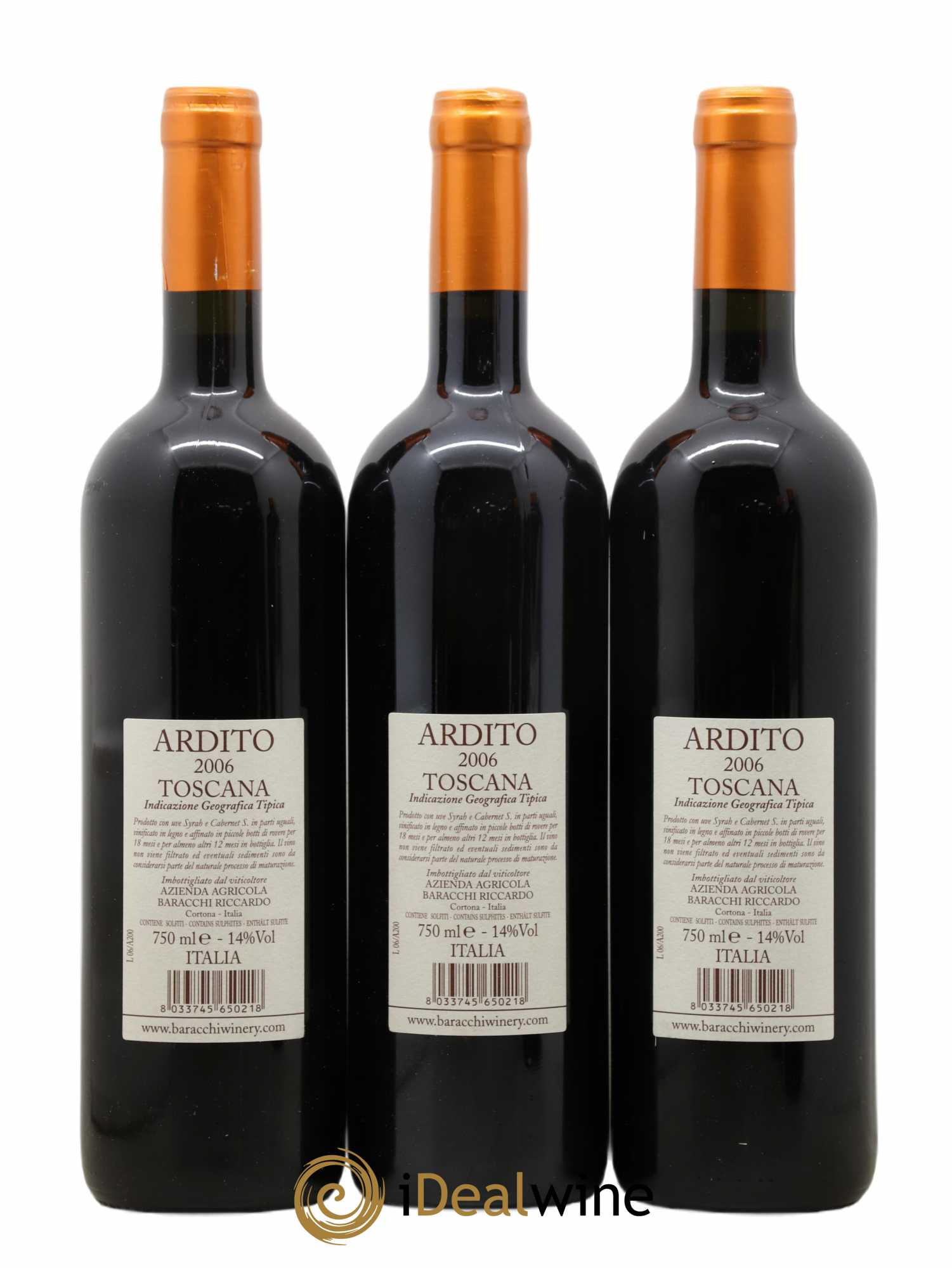 Toscana IGT Baracci Ardito 2006 - Lot de 6 bouteilles - 4