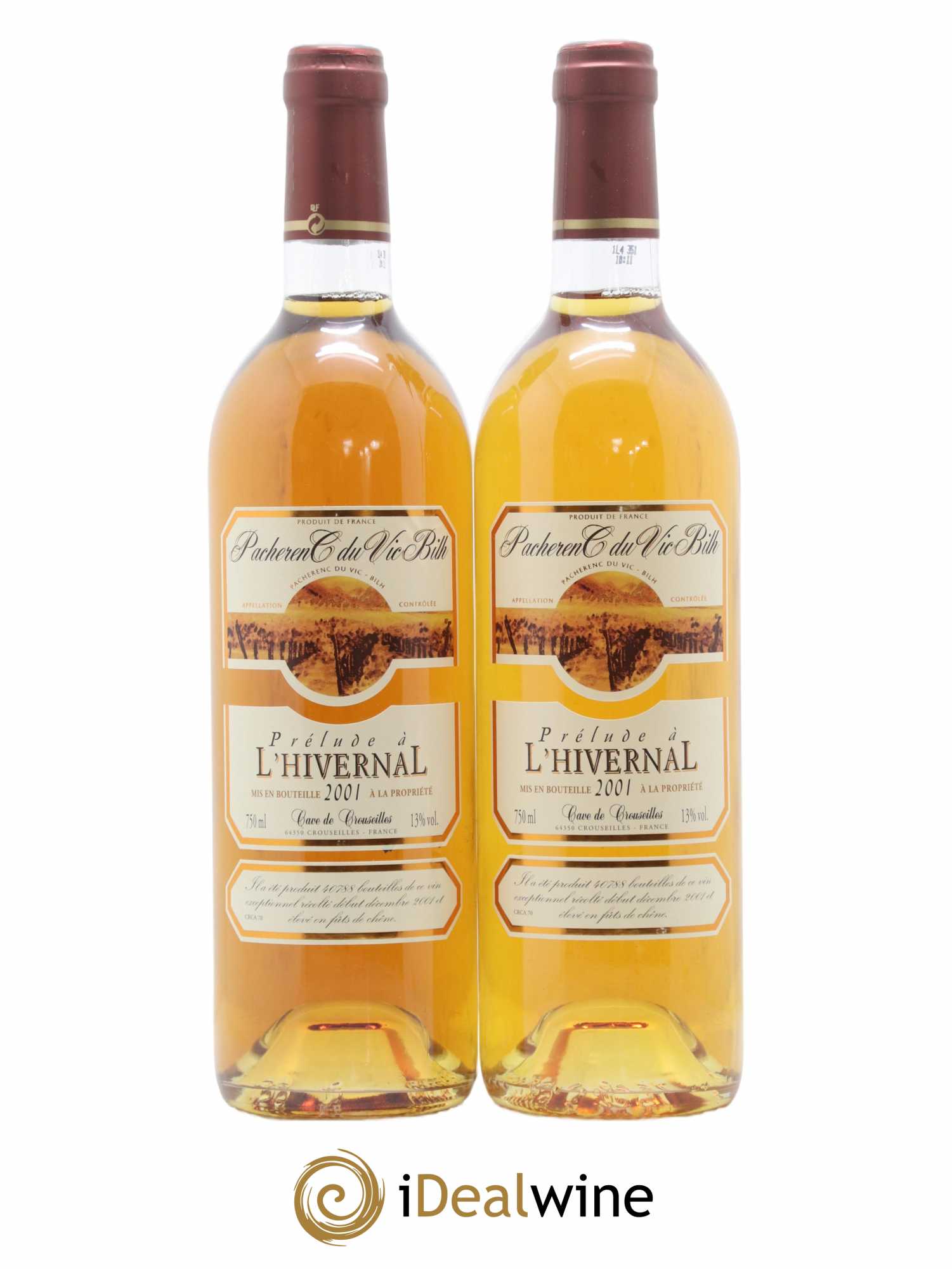 Pacherenc du Vic-Bilh Cave de Crouseilles Prelude a l'hivernal 2001 - Lotto di 2 bottiglie - 0