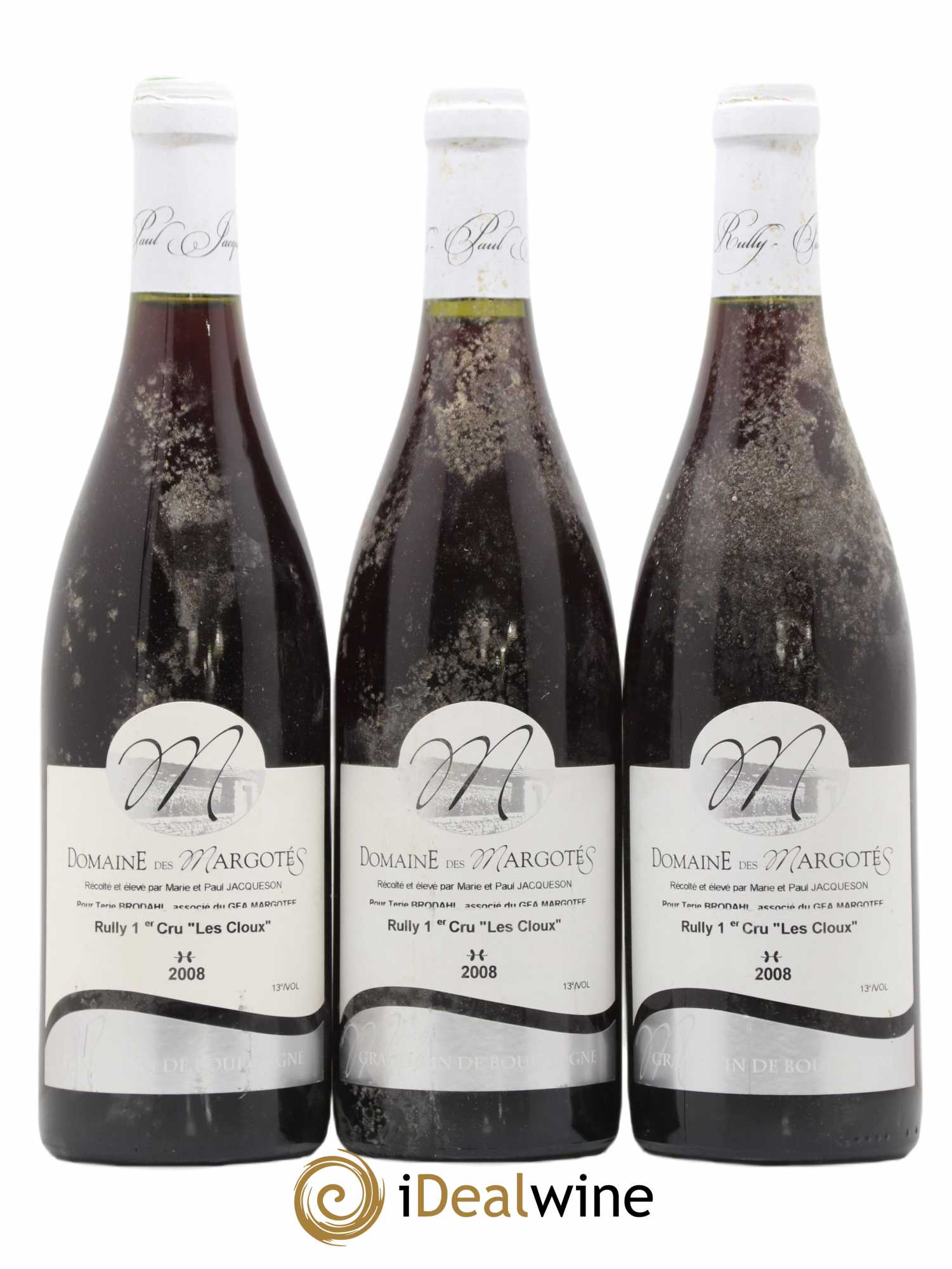 Rully 1er Cru Les Cloux Paul & Marie Jacqueson 2008 - Lot de 3 bouteilles - 0