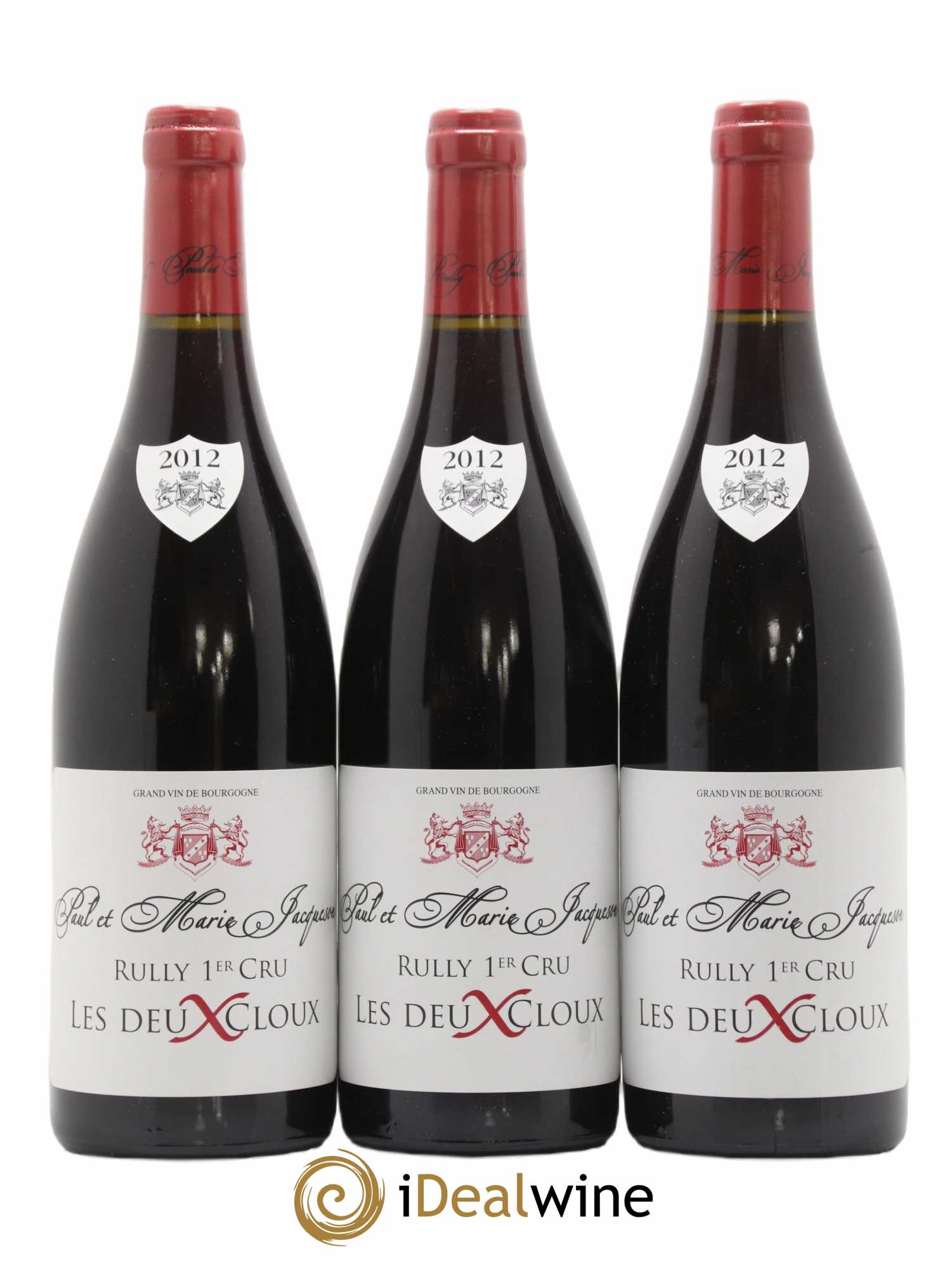 Rully 1er Cru Les deux cloux Paul et Marie Jacqueson 2012 - Posten von 3 Flaschen - 0