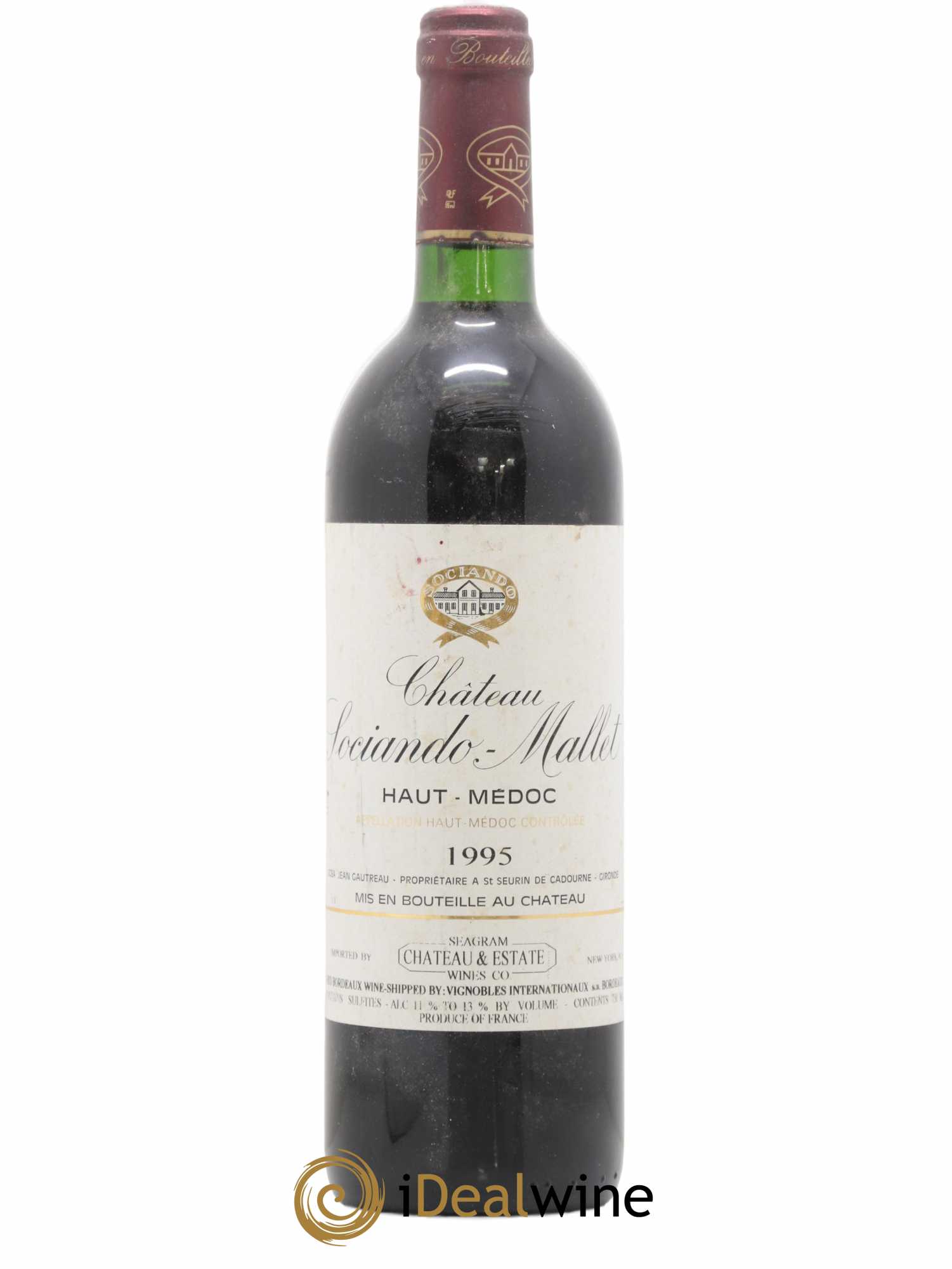 Château Sociando Mallet 1995 - Lot de 1 bouteille - 0