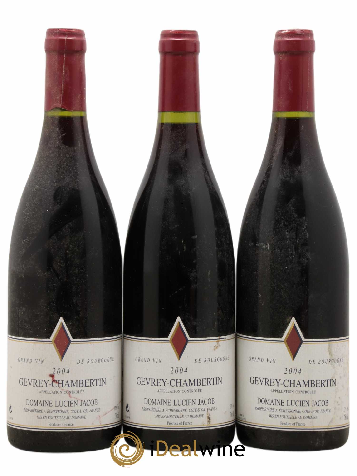 Gevrey-Chambertin Lucien Jacob 2004 - Lot de 3 bouteilles - 0