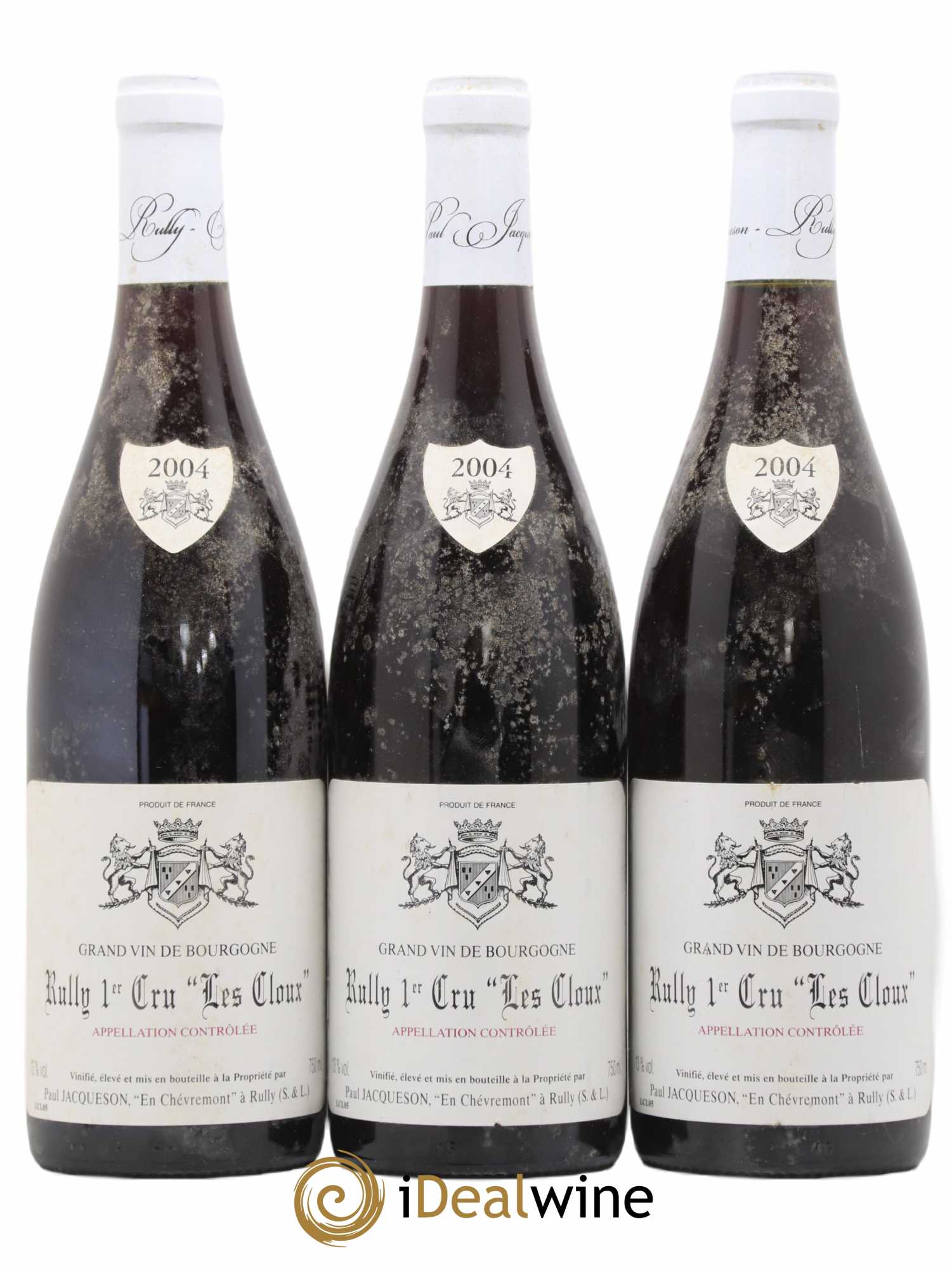 Rully 1er Cru Les Cloux Paul & Marie Jacqueson 2004 - Lot de 3 bouteilles - 0