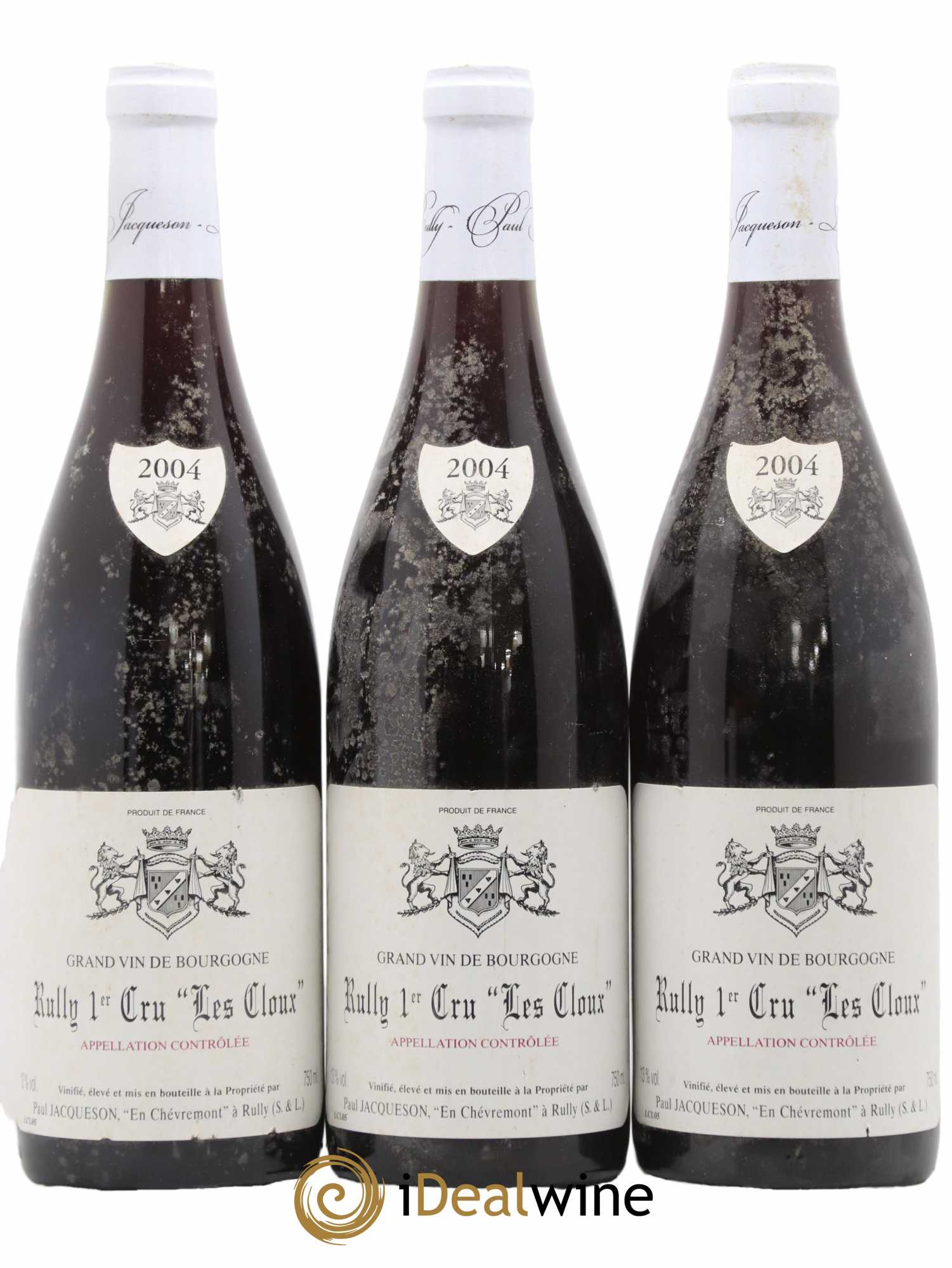 Rully 1er Cru Les Cloux Paul & Marie Jacqueson 2004 - Lot de 3 bouteilles - 0