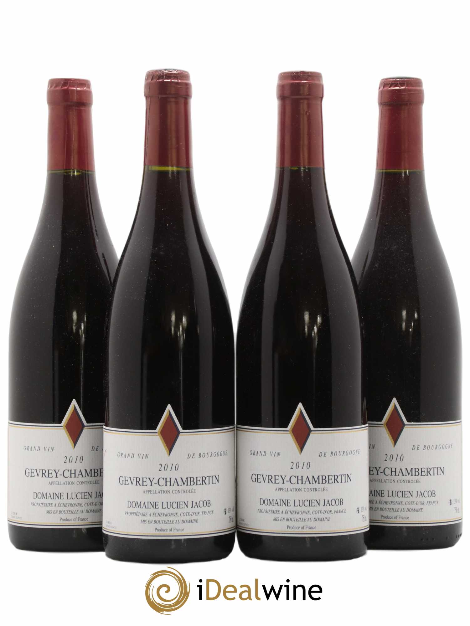 Gevrey-Chambertin Lucien Jacob 2010 - Lot de 4 bouteilles - 0