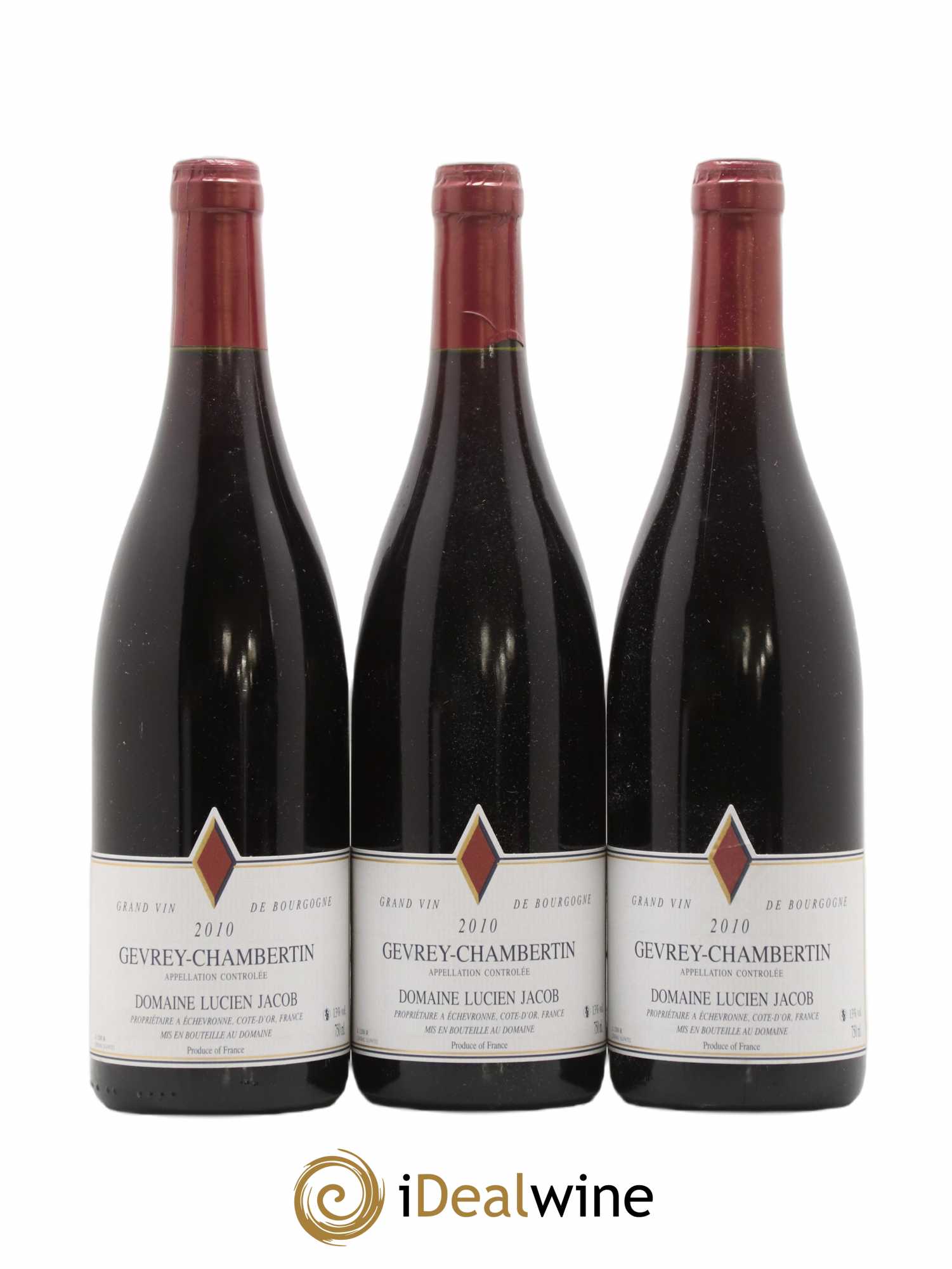 Gevrey-Chambertin Lucien Jacob 2010 - Lot de 3 bouteilles - 0