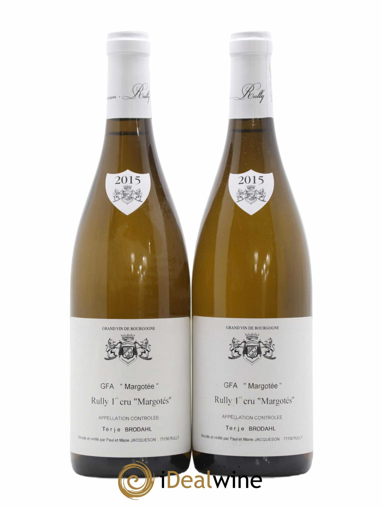 Rully 1er Cru Margotés Paul & Marie Jacqueson 2015 - Lot de 2 bouteilles - 0