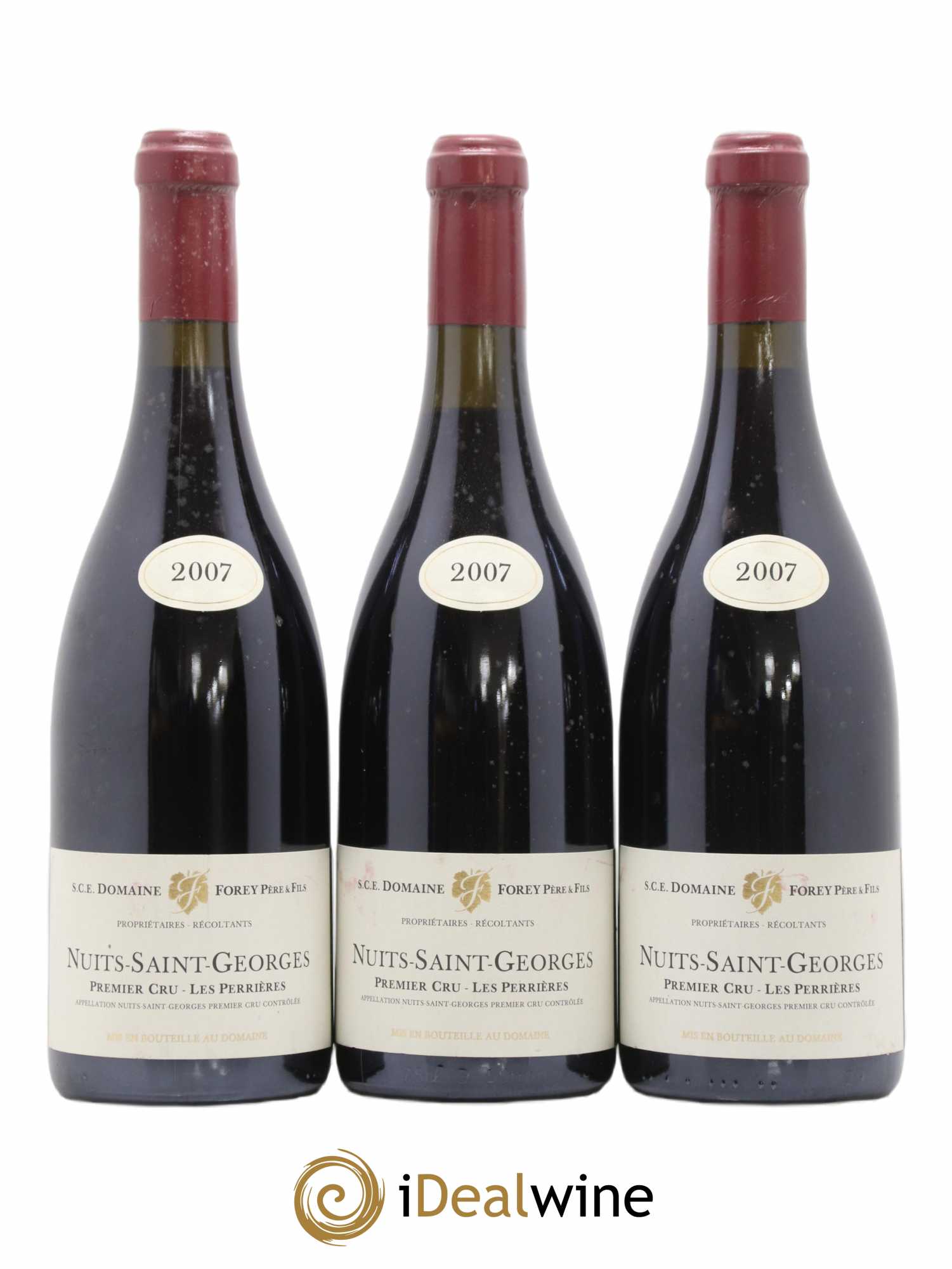 Nuits-Saint-Georges 1er Cru Les Perrières Forey Père et Fils (Domaine) 2007 - Lot de 3 bouteilles - 0