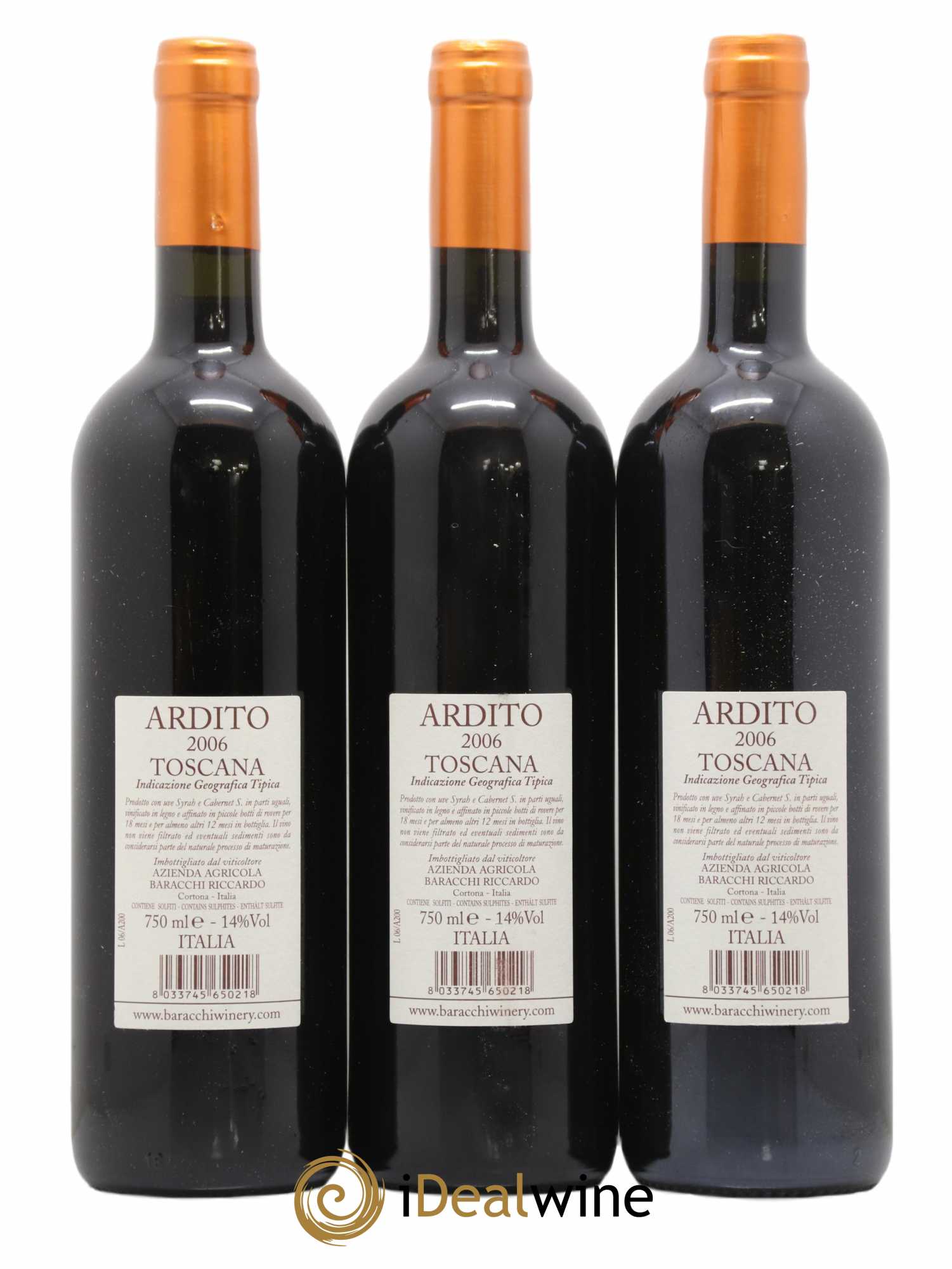 Toscana IGT Baracchi Ardito 2006 - Lot de 6 bouteilles - 2