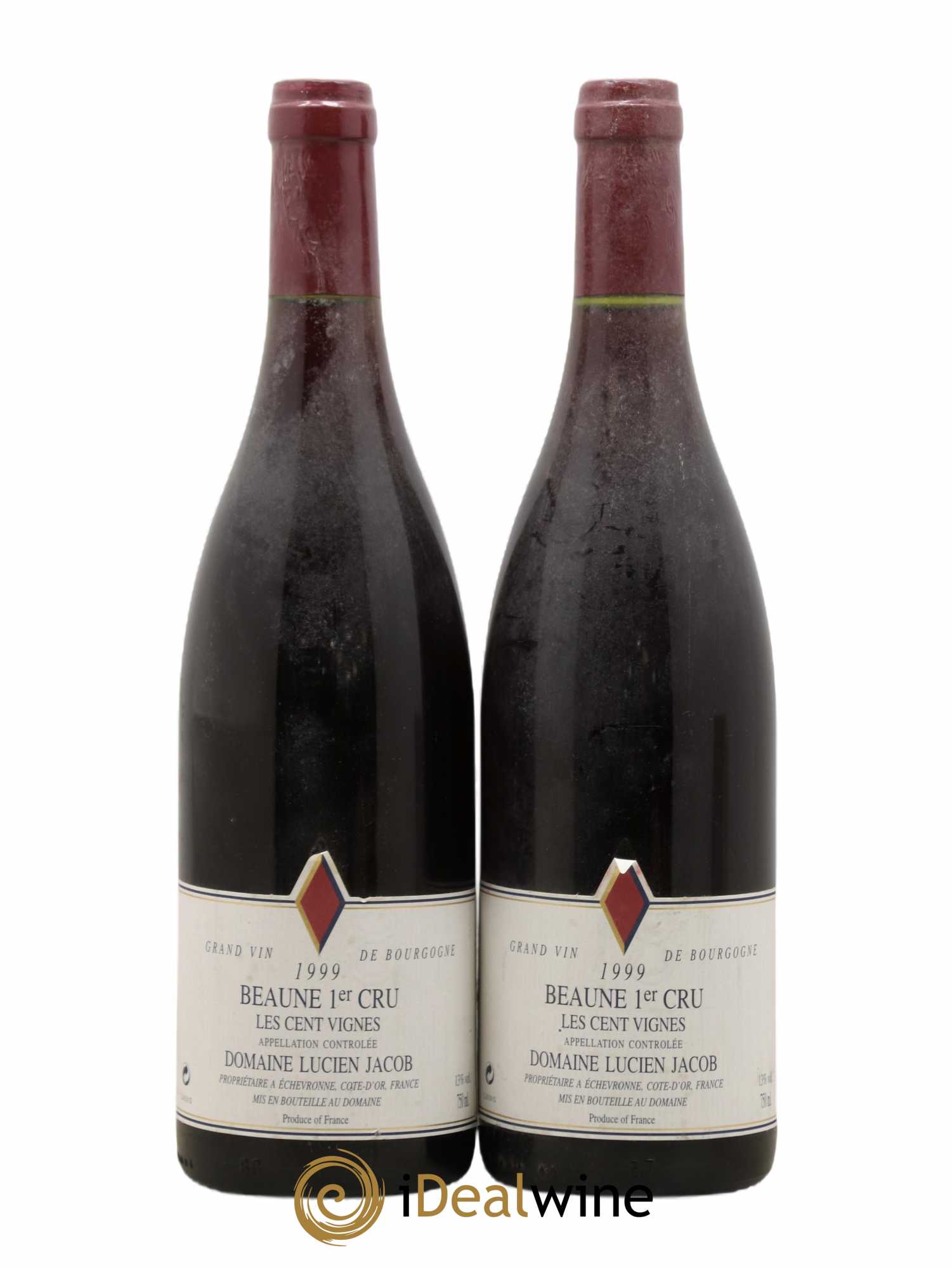 Beaune 1er Cru Les Cent Vignes Lucien Jacob 1999 - Posten von 2 Flaschen - 0