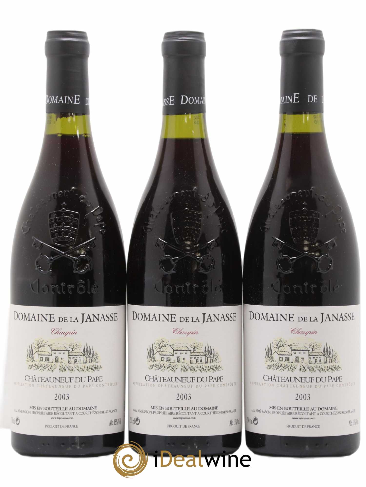 Châteauneuf-du-Pape Cuvée Chaupin La Janasse (Domaine de) 2003 - Lot de 3 bouteilles - 0