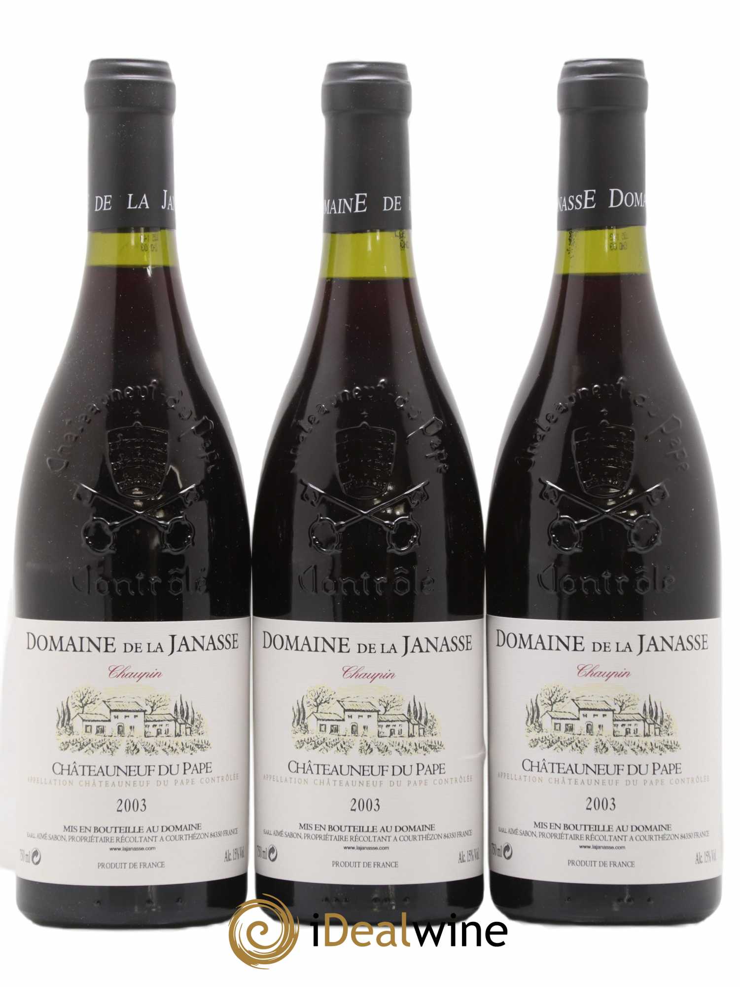 Châteauneuf-du-Pape Cuvée Chaupin La Janasse (Domaine de) 2003 - Lot de 3 bouteilles - 0