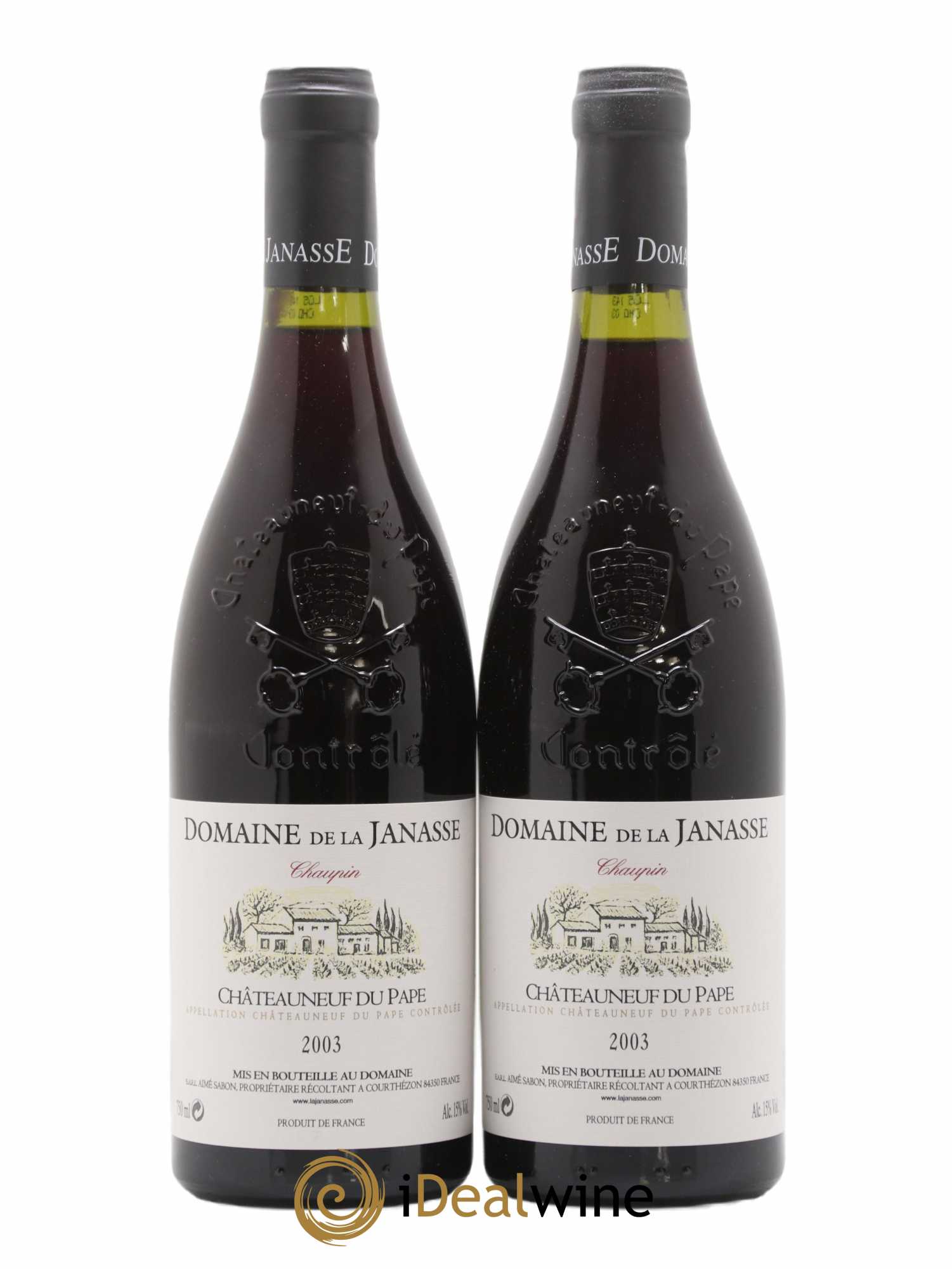 Châteauneuf-du-Pape Cuvée Chaupin La Janasse (Domaine de) 2003 - Lot de 2 bouteilles - 0