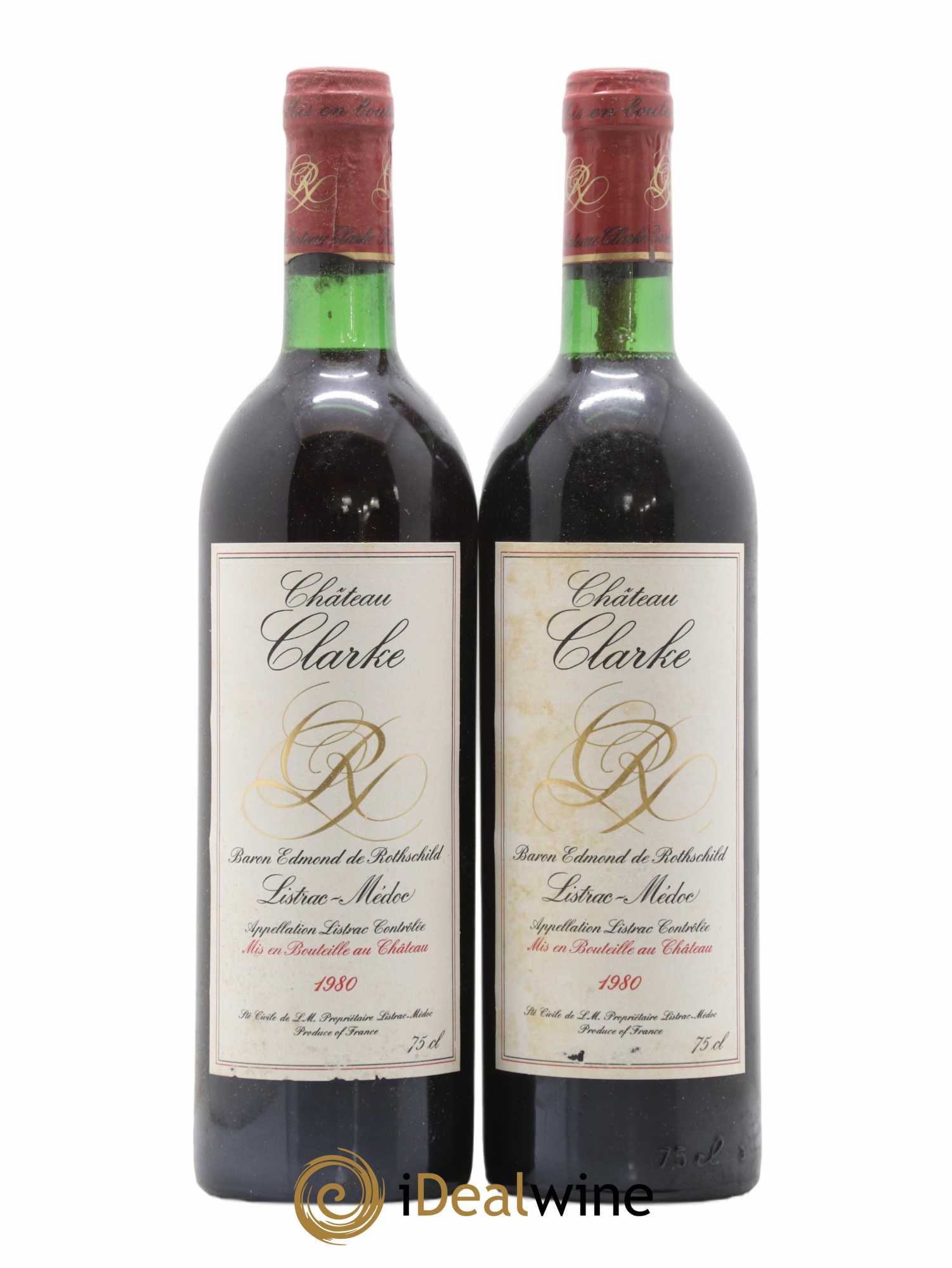 Château Clarke 1980 - Lot de 2 bouteilles - 0