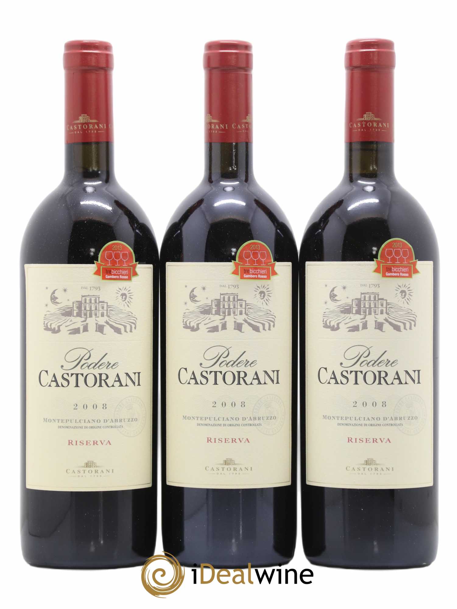 Montepulciano d'Abruzzo Riserva Podere Castorani 2008 - Lot de 3 bouteilles - 0