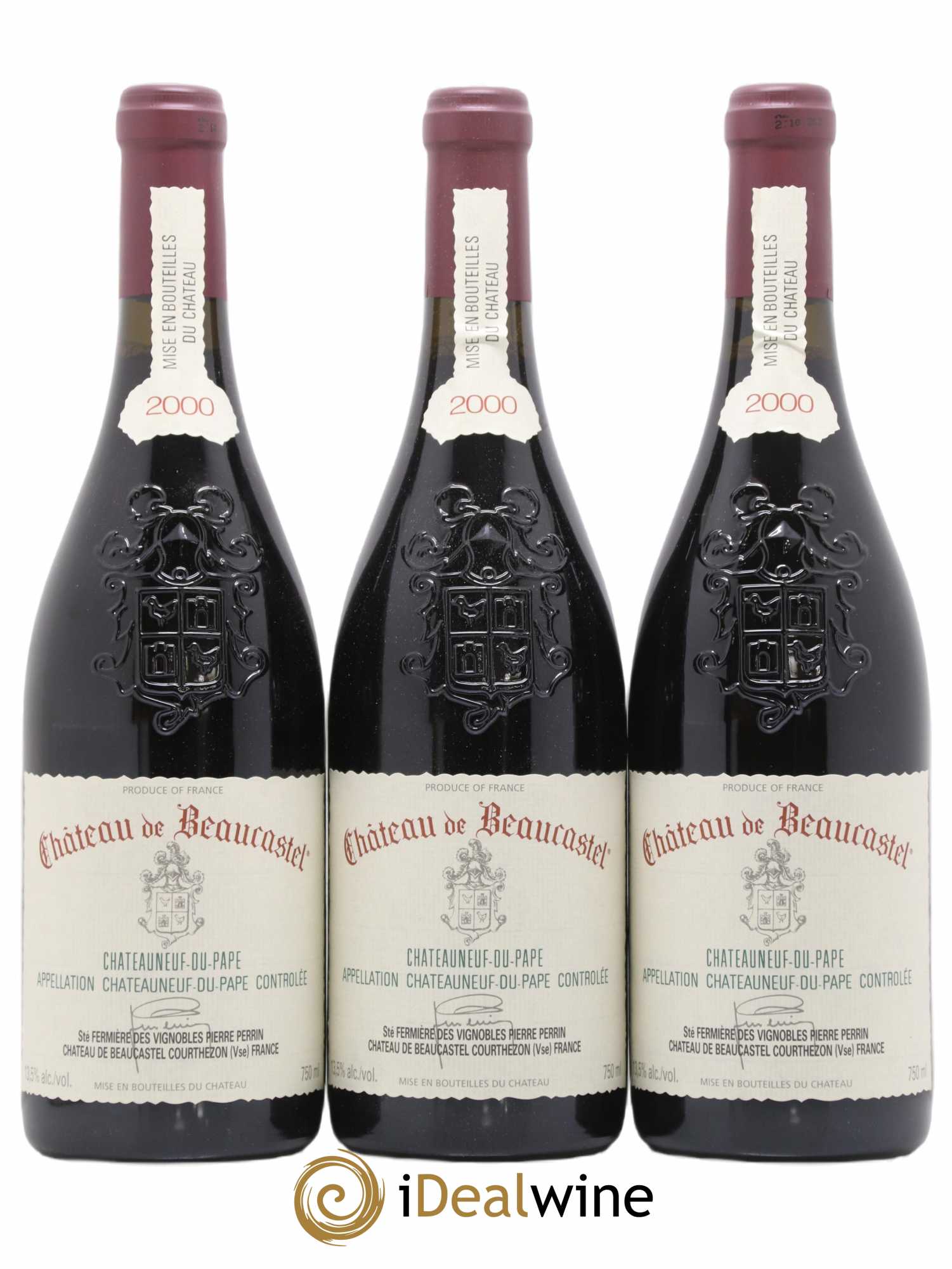 Châteauneuf-du-Pape Château de Beaucastel Famille Perrin 2000 - Lot de 12 bouteilles - 1