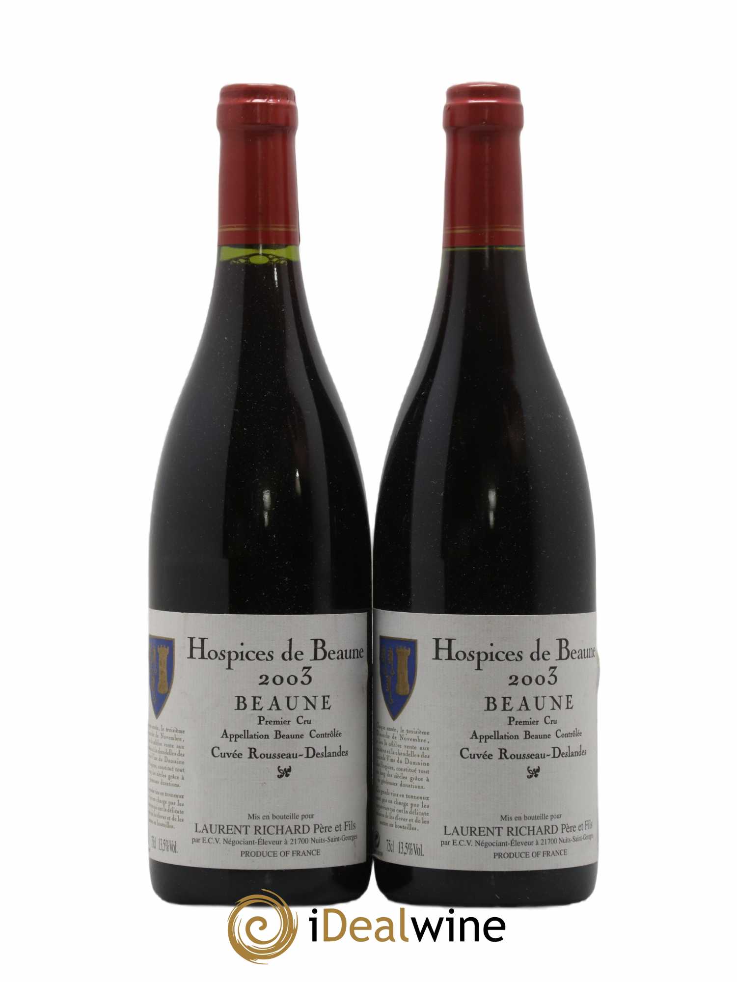Beaune 1er Cru Rousseau Deslandes Hospices De Beaune 2003 - Posten von 2 Flaschen - 0