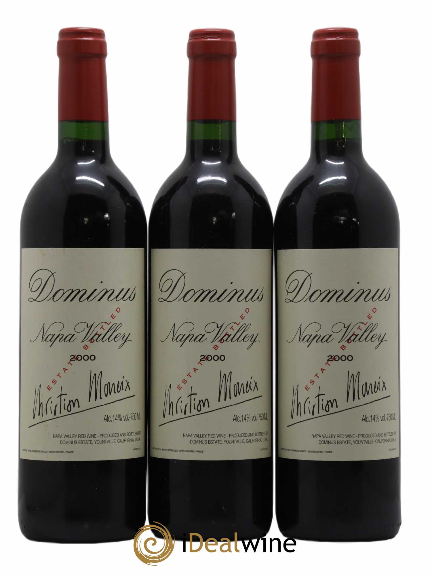 Napa Valley Dominus Christian Moueix 2000 - Lot de 3 bouteilles - 0