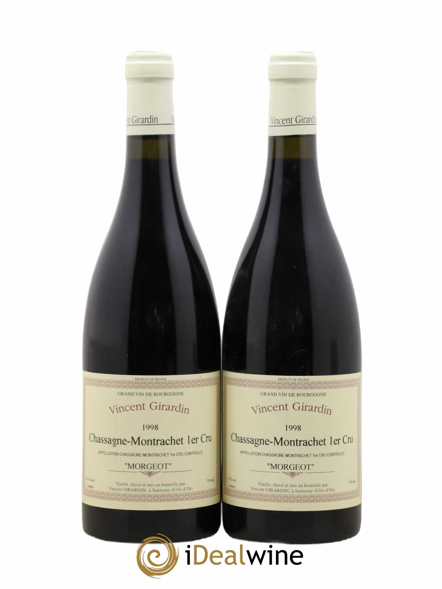 Chassagne-Montrachet 1er Cru Morgeot Vincent Girardin (Domaine) 1998 - Lot de 2 bouteilles - 0