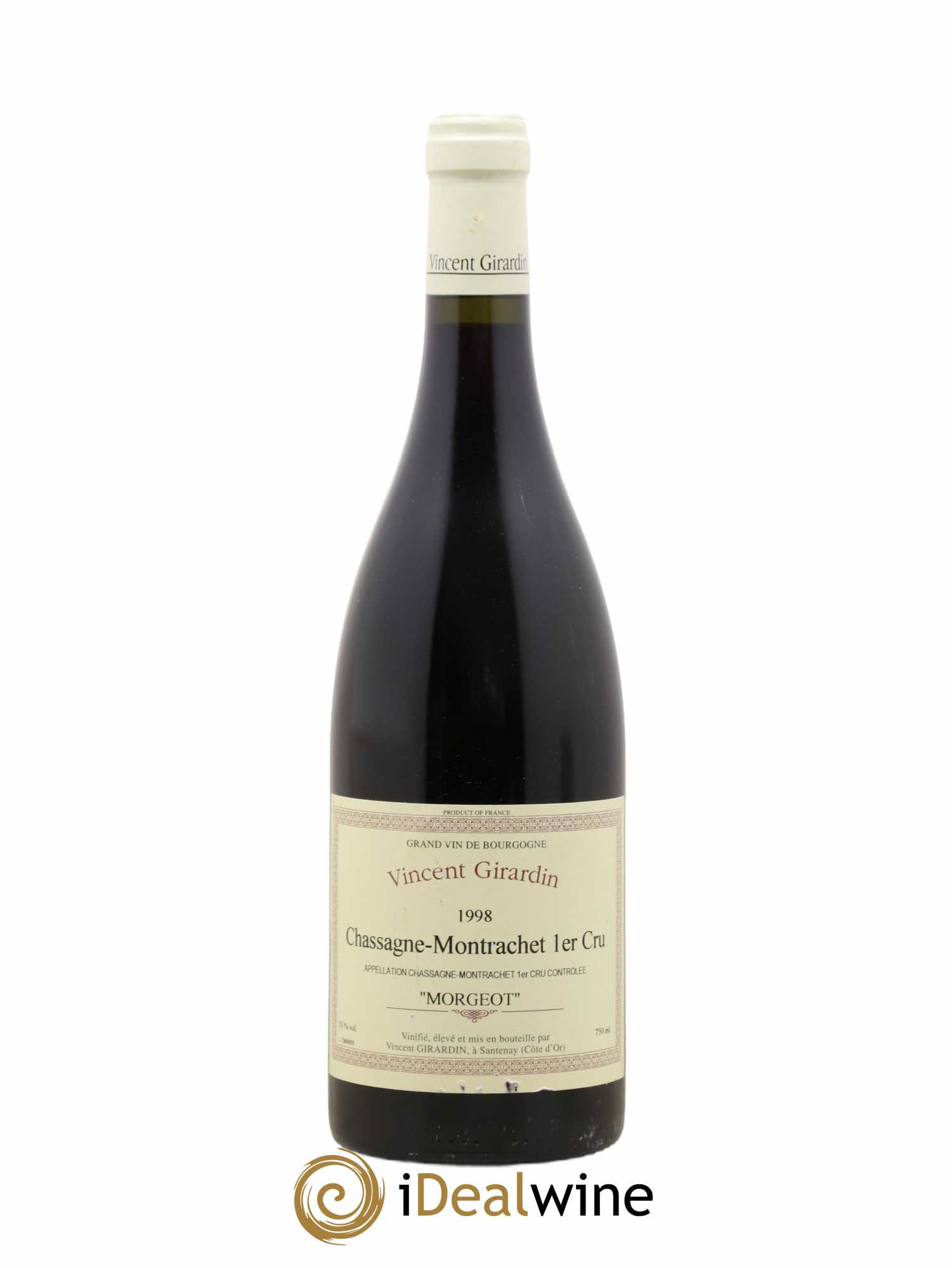 Chassagne-Montrachet 1er Cru Morgeot Vincent Girardin (Domaine) 1998 - Lot de 1 bouteille - 0