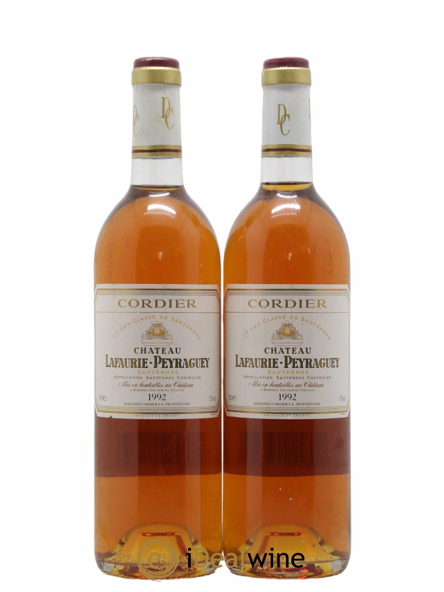 Château Lafaurie-Peyraguey 1er Grand Cru Classé 1992 - Lotto di 2 bottiglie - 0