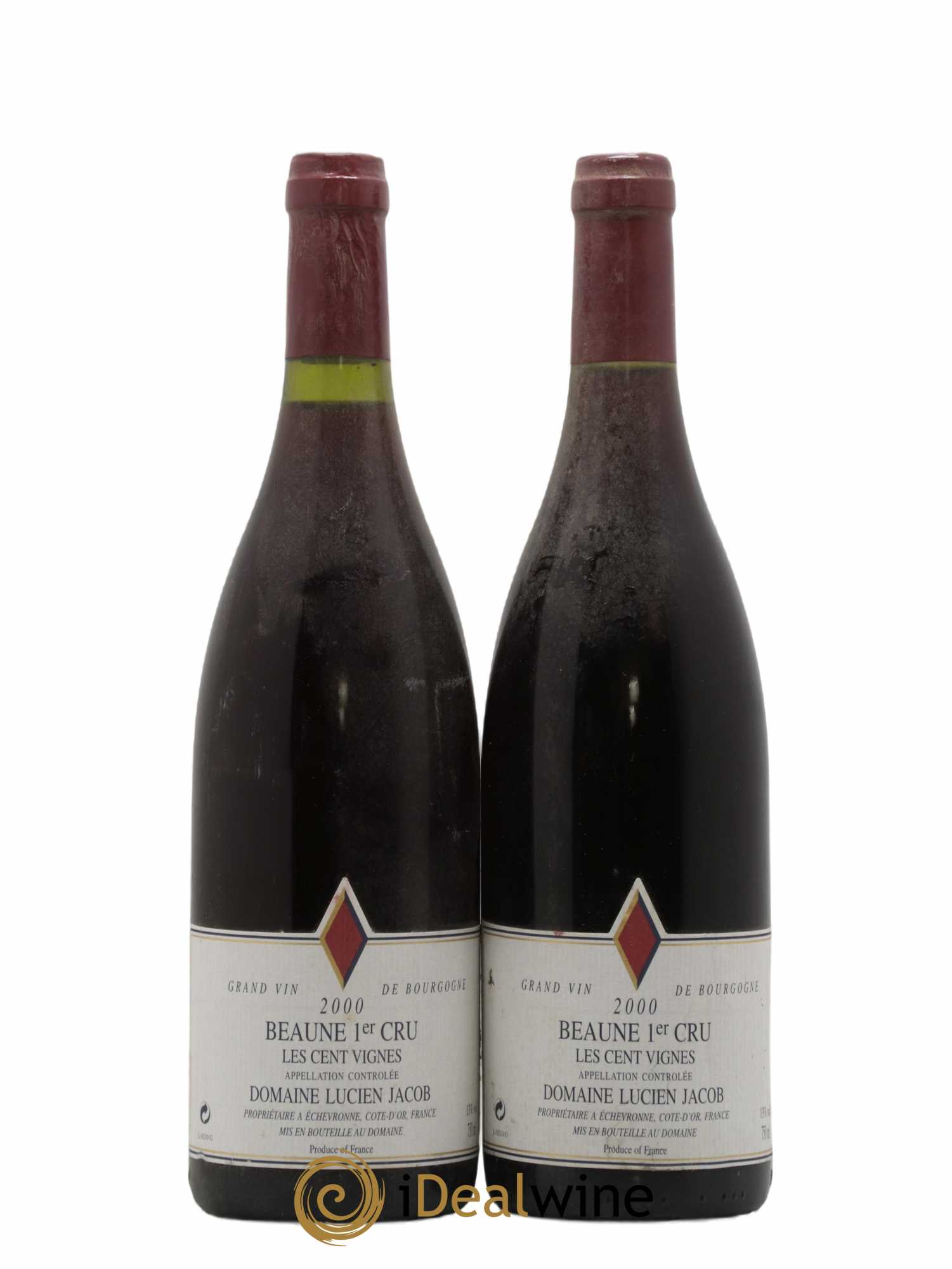 Beaune 1er Cru Les 100 Vignes Lucien Jacob 2000 - Posten von 2 Flaschen - 0