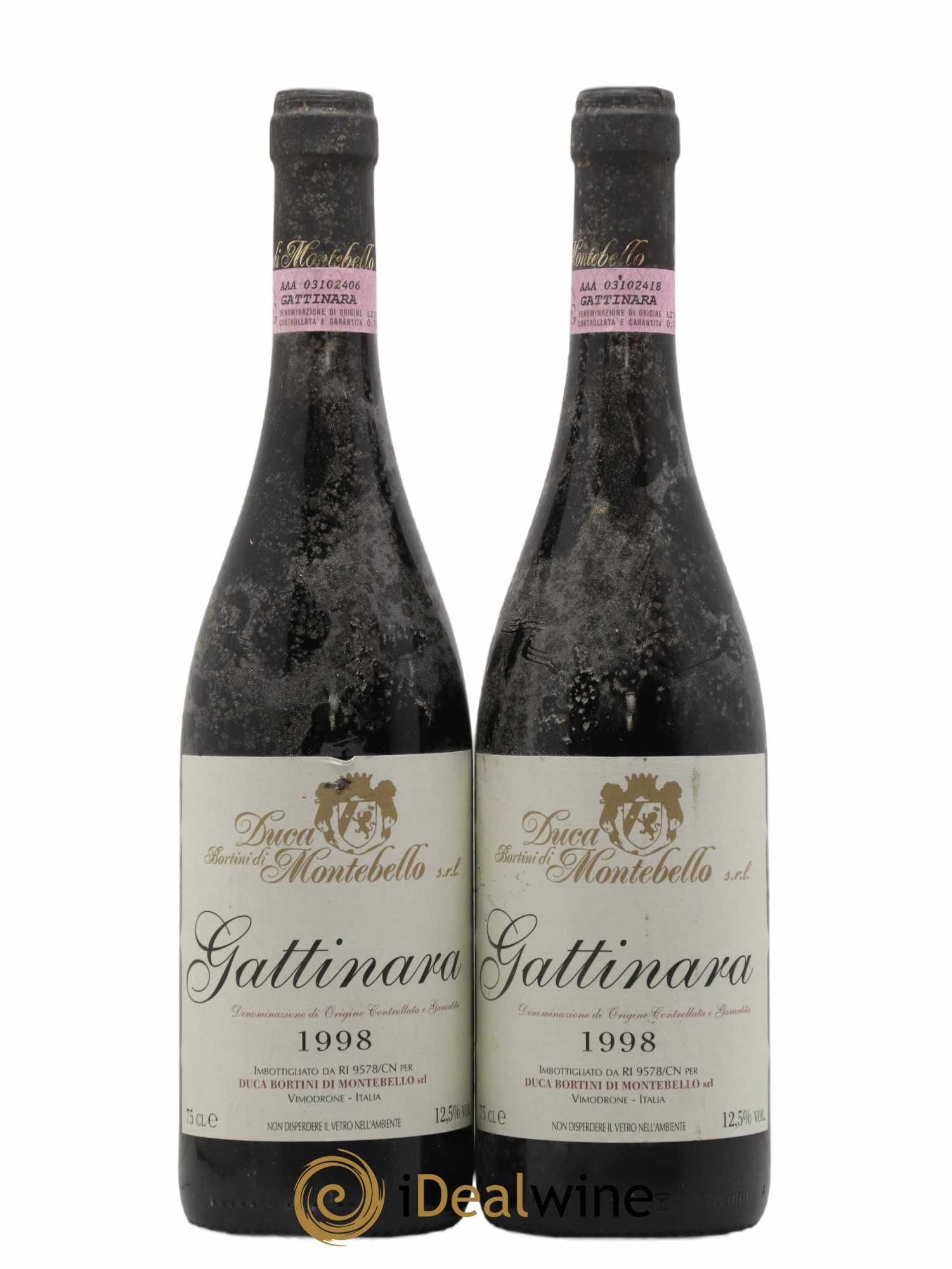 Gattinara DOCG Duca Bortini di Montebello 1998 - Posten von 2 Flaschen - 0