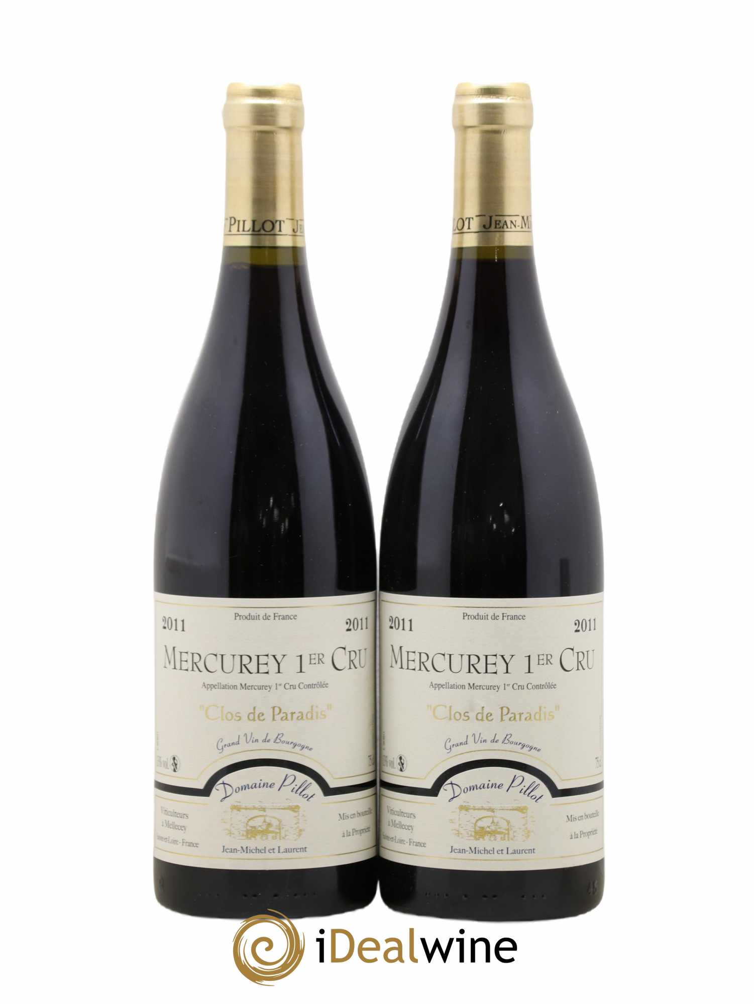 Mercurey 1er Cru Clos de Paradis Pillot 2011 - Posten von 2 Flaschen - 0