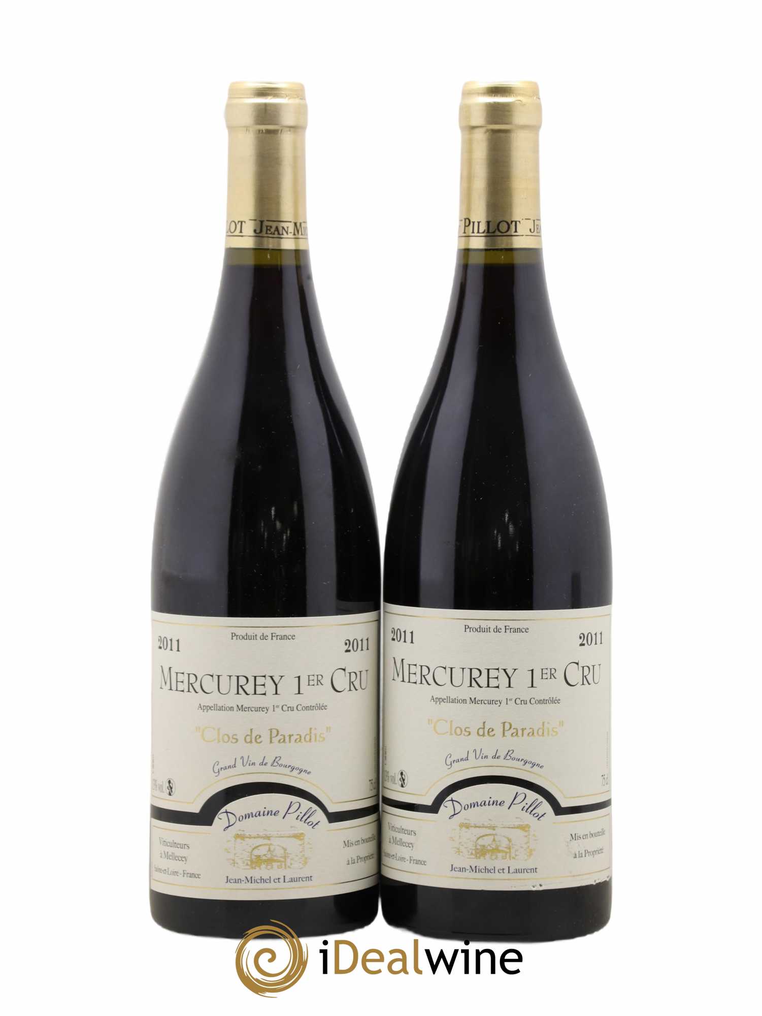 Mercurey 1er Cru Clos de Paradis Pillot 2011 - Posten von 2 Flaschen - 0