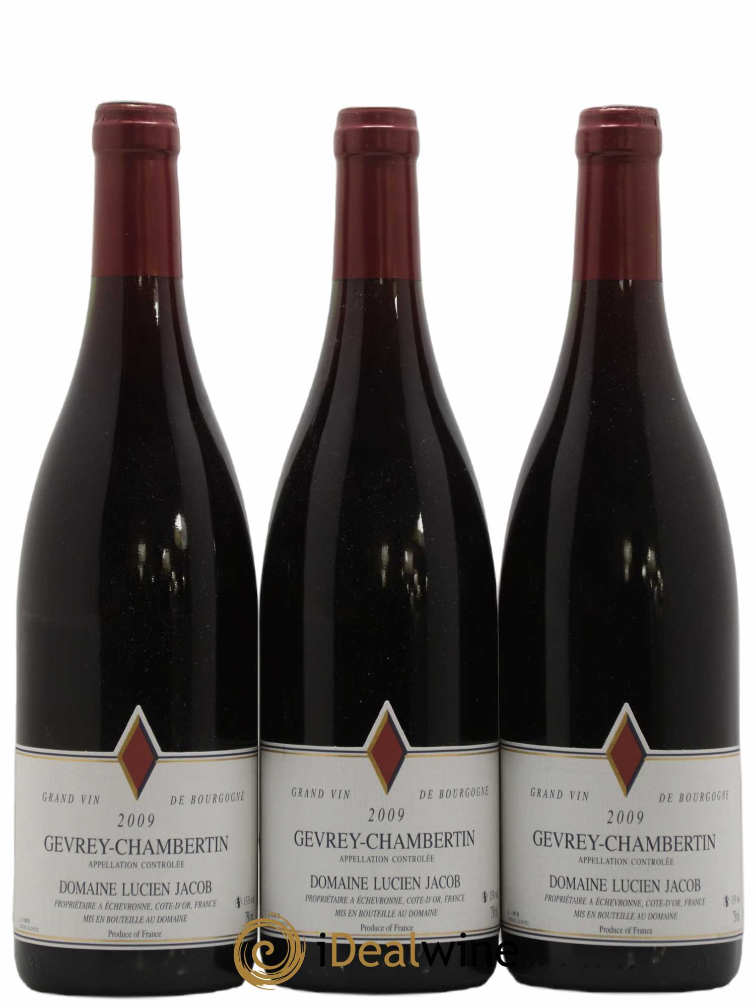 Gevrey-Chambertin Lucien Jacob 2009 - Lot de 3 bouteilles - 0
