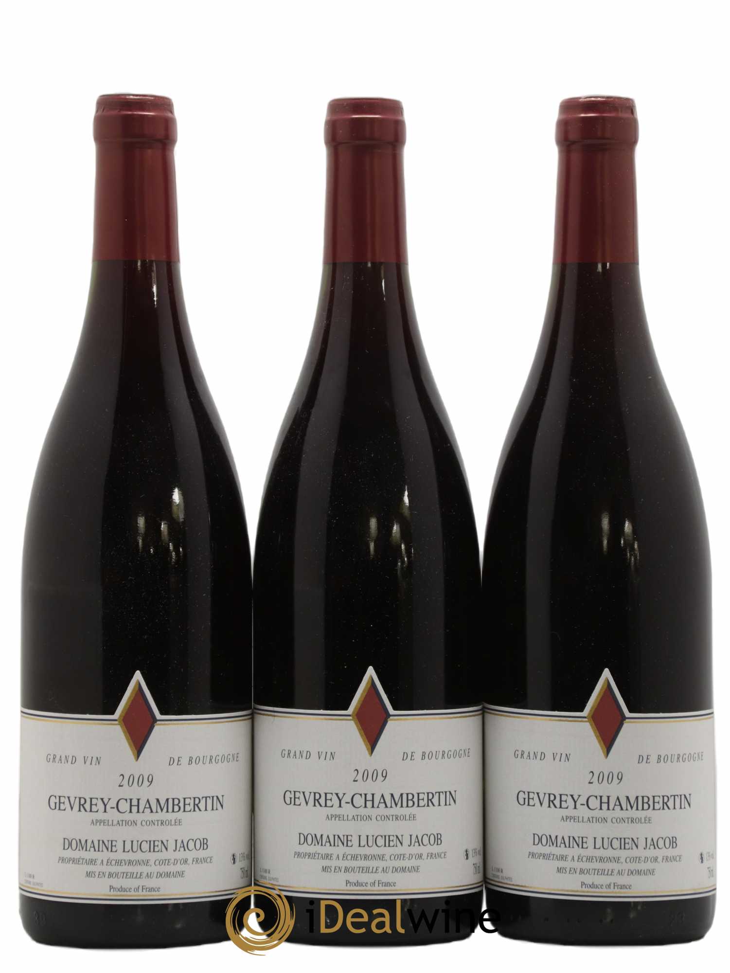 Gevrey-Chambertin Lucien Jacob 2009 - Lot de 3 bouteilles - 0