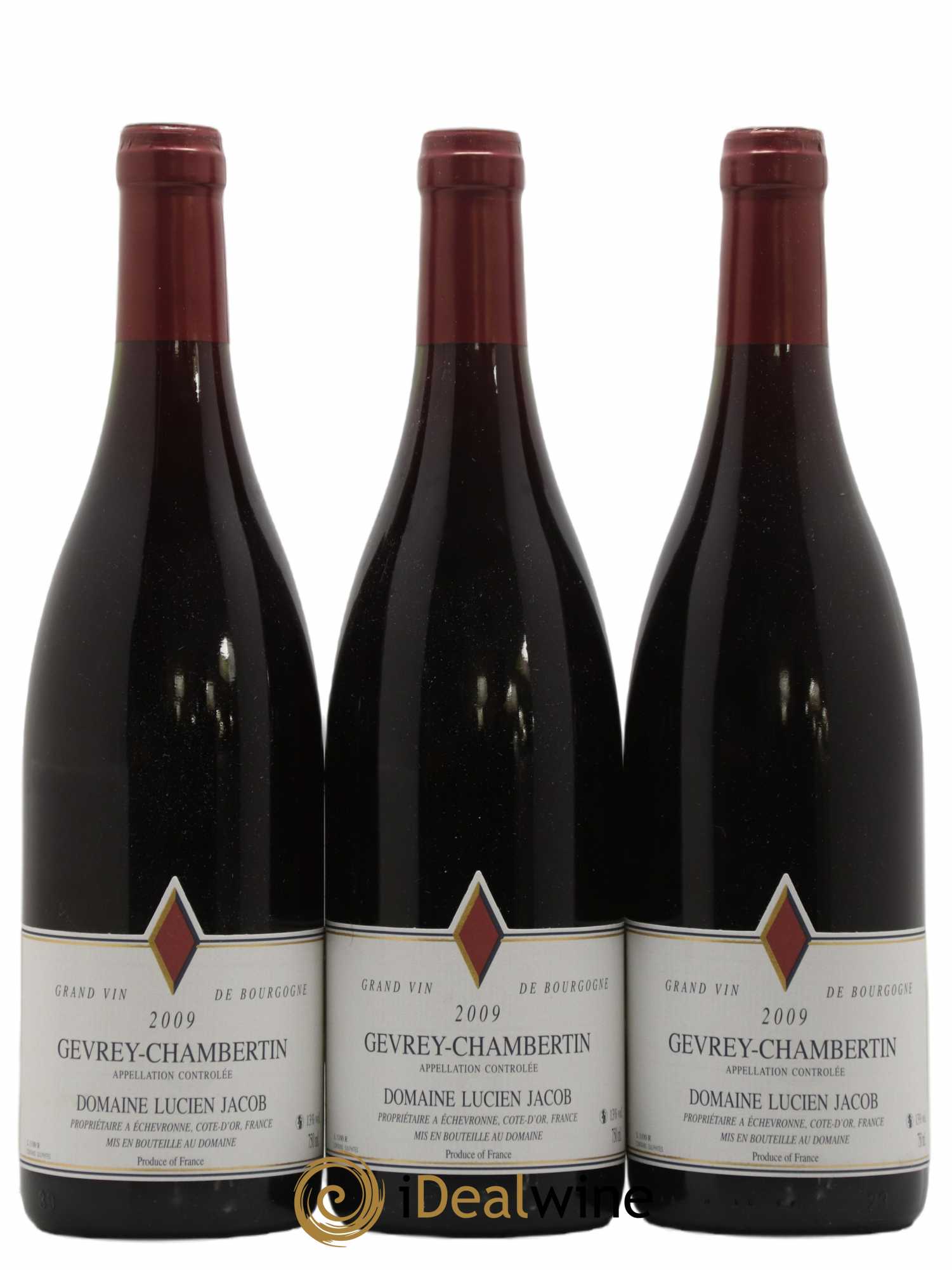 Gevrey-Chambertin Lucien Jacob 2009 - Lot de 3 bouteilles - 0