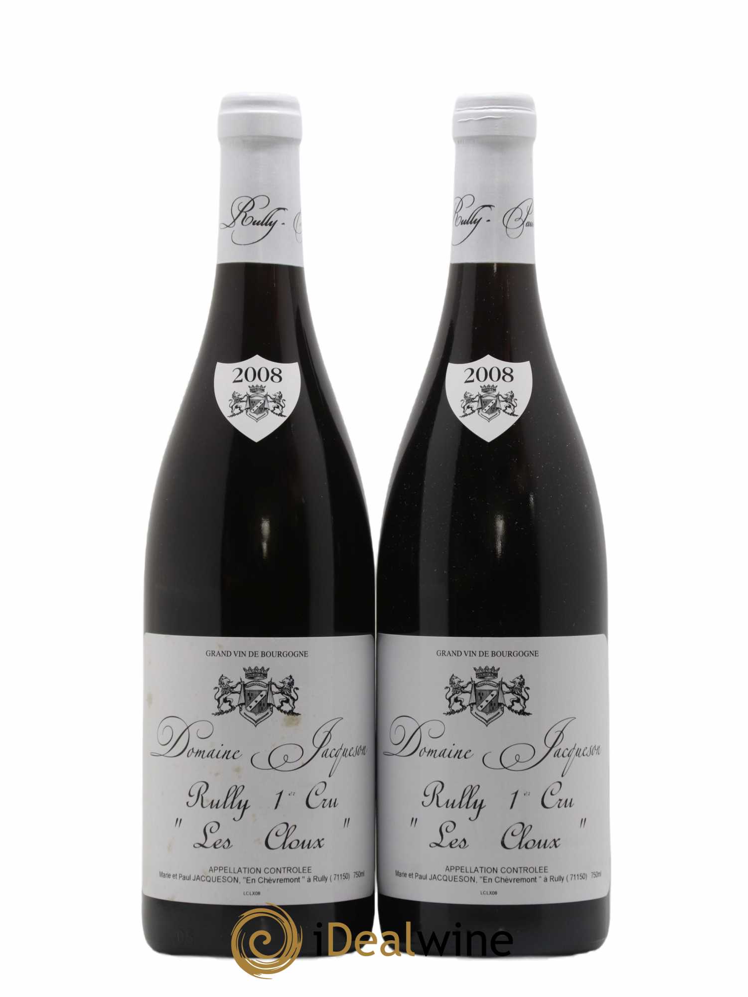 Rully 1er Cru Les Cloux Paul & Marie Jacqueson 2008 - Lot de 2 bouteilles - 0