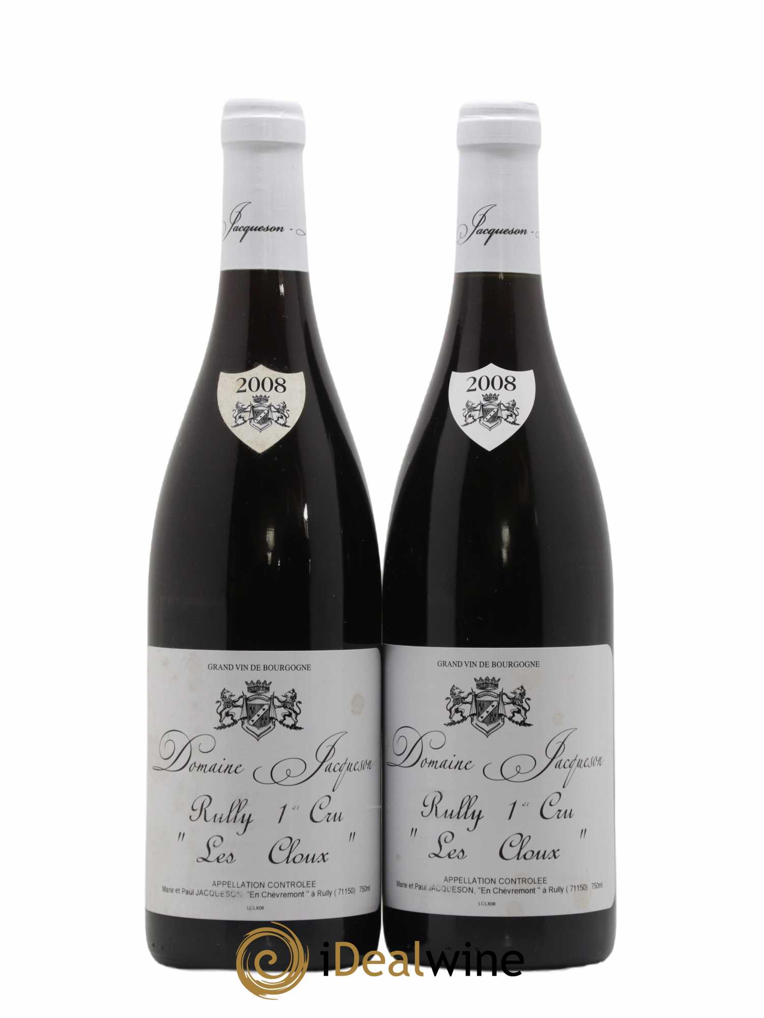 Rully 1er Cru Les Cloux Paul & Marie Jacqueson 2008 - Lot de 2 bouteilles - 0