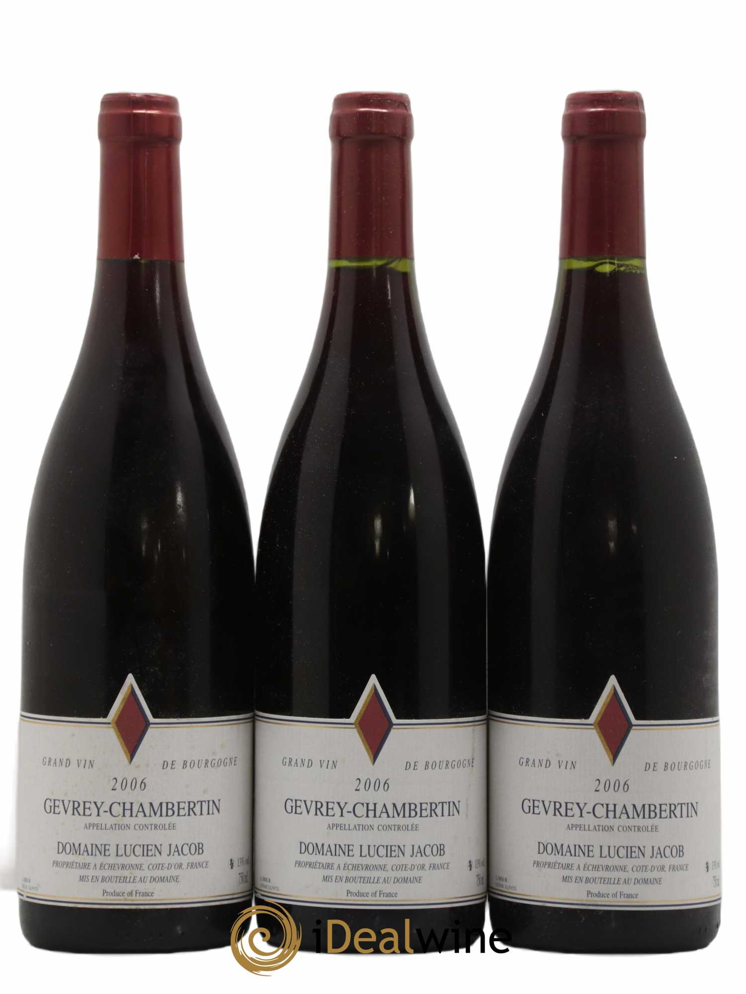 Gevrey-Chambertin Lucien Jacob 2006 - Lot de 3 bouteilles - 0