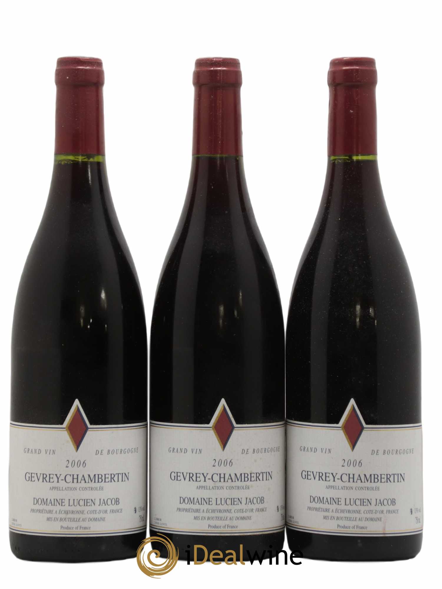 Gevrey-Chambertin Lucien Jacob 2006 - Lot de 3 bouteilles - 0