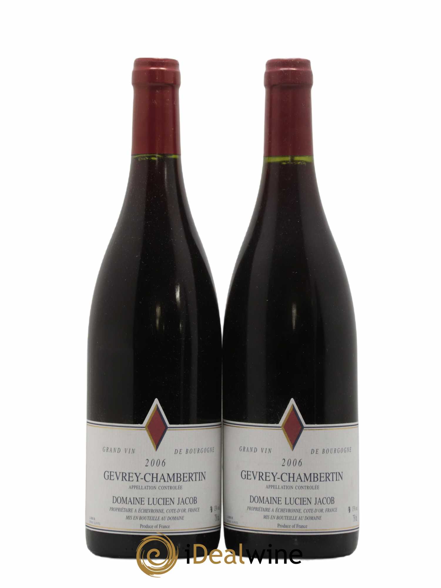 Gevrey-Chambertin Lucien Jacob 2006 - Lot de 2 bouteilles - 0