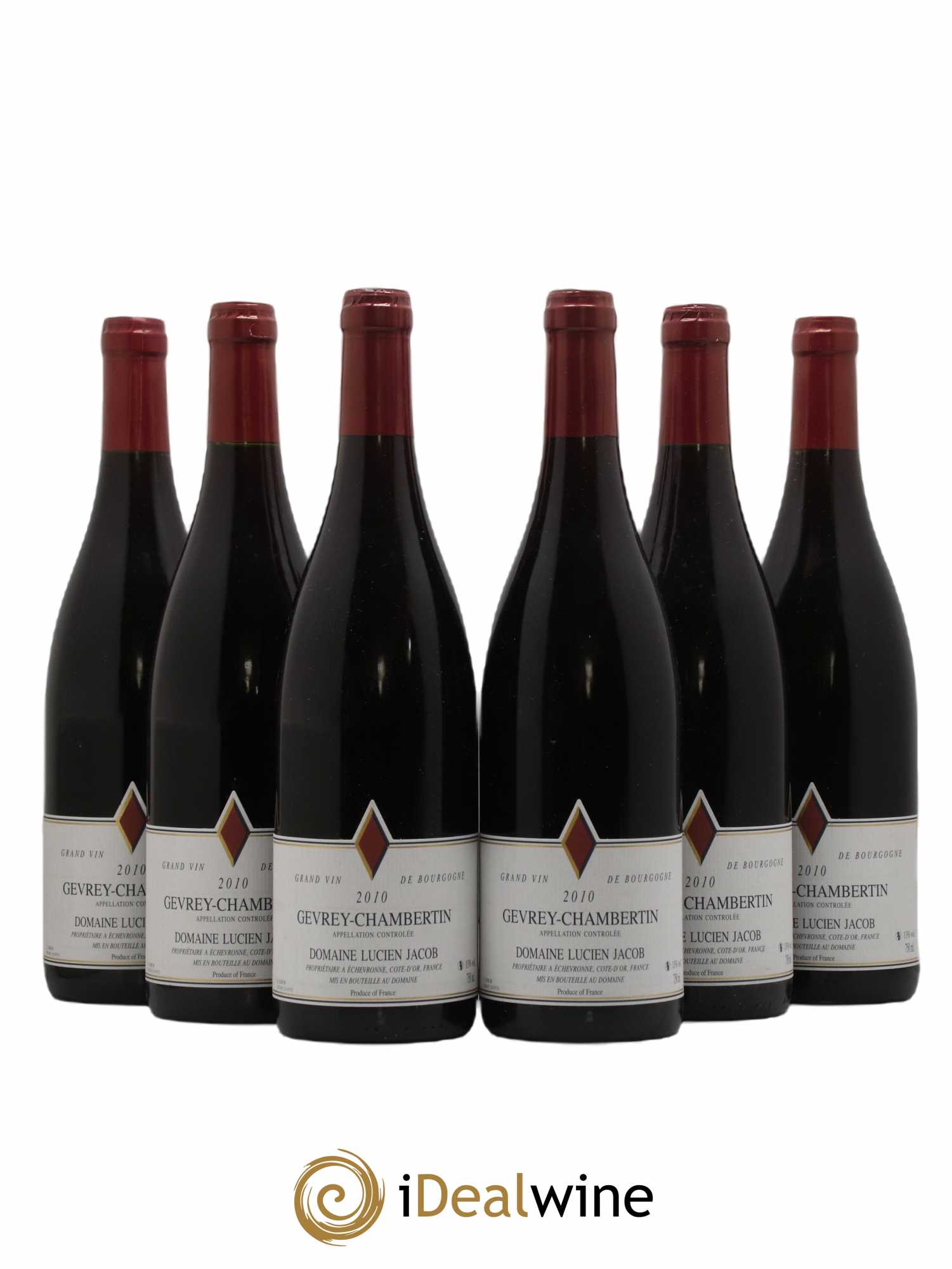 Gevrey-Chambertin Lucien Jacob 2010 - Lot de 6 bouteilles - 0