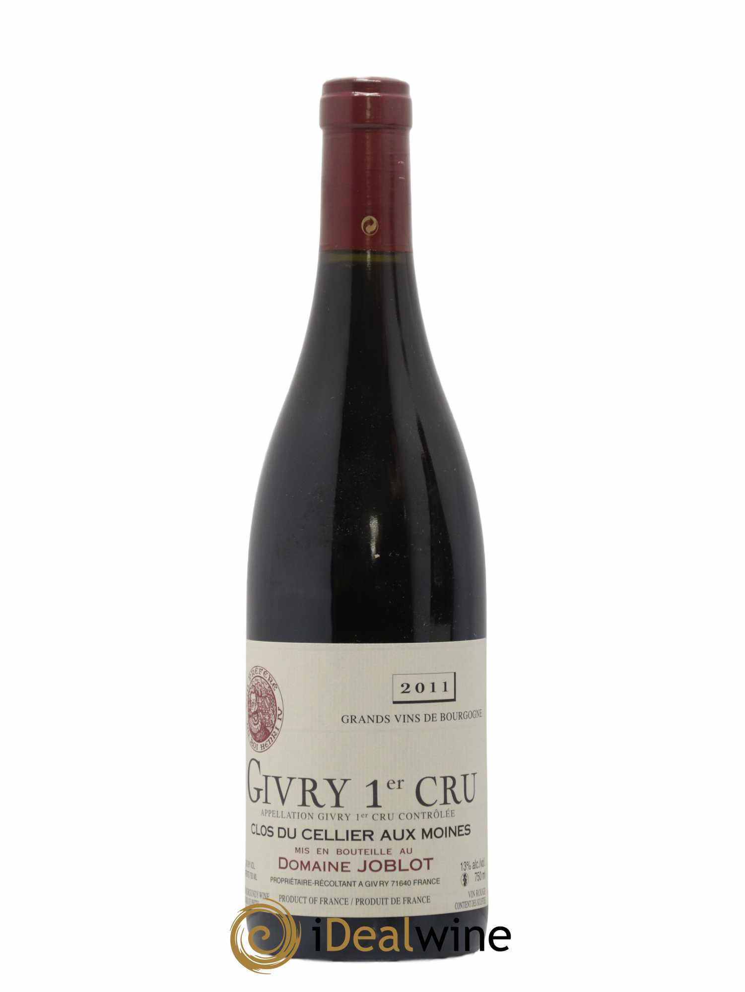 Givry 1er Cru Clos du Cellier aux Moines Joblot (Domaine) 2011 - Lot de 1 bouteille - 0