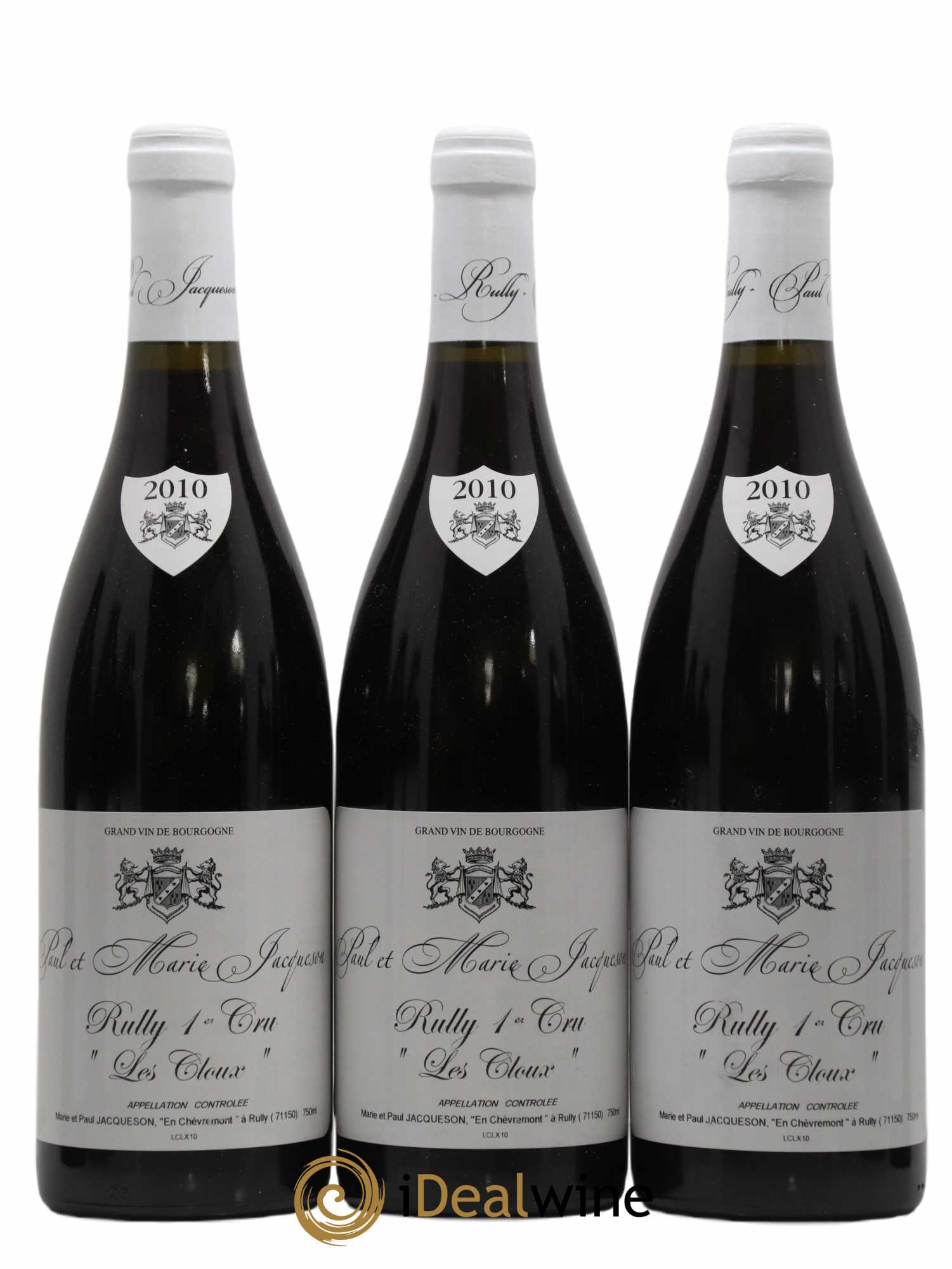 Rully 1er Cru Les Cloux Paul & Marie Jacqueson 2010 - Lot de 12 bouteilles - 1