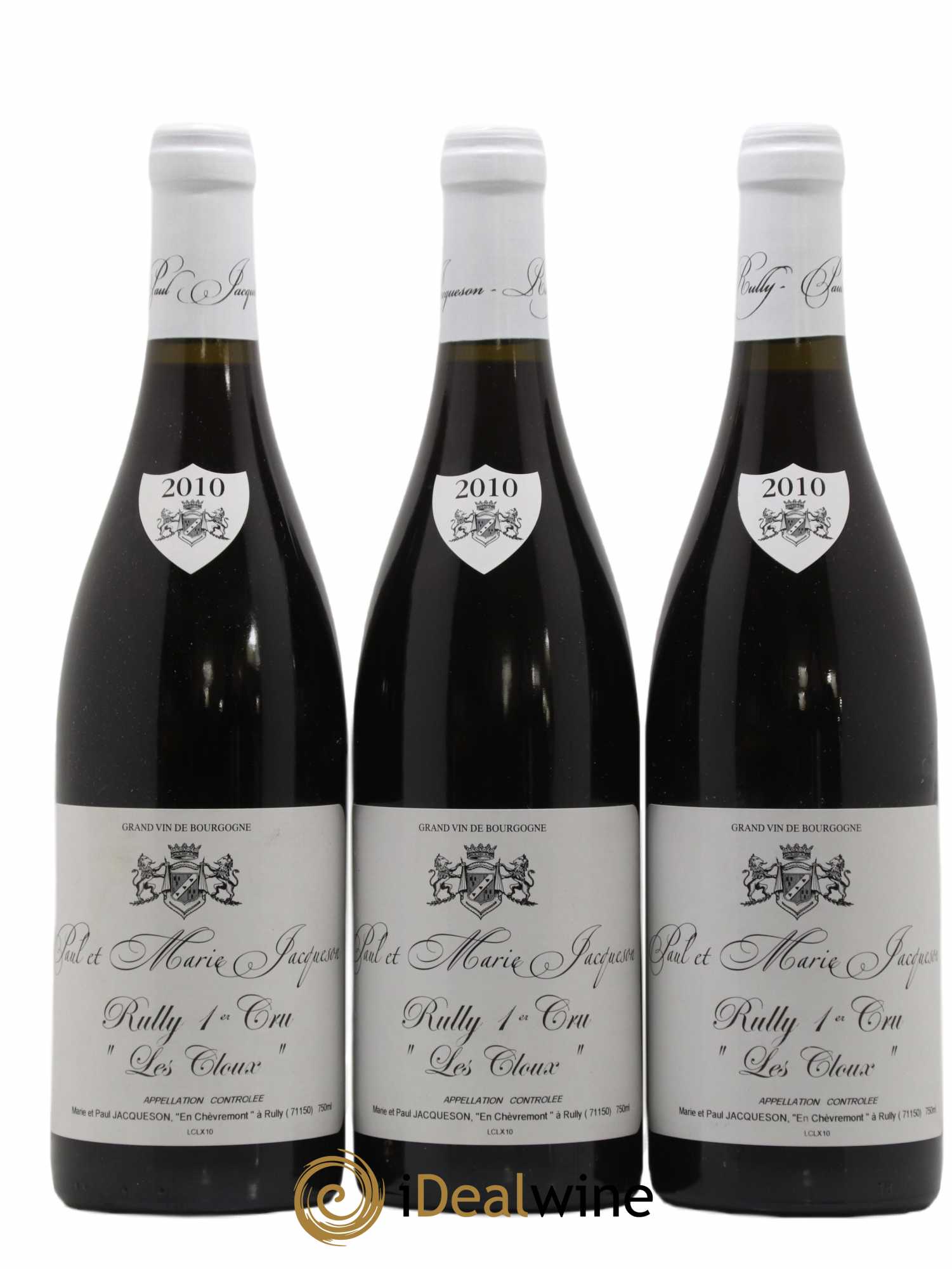 Rully 1er Cru Les Cloux Paul & Marie Jacqueson 2010 - Lot de 12 bouteilles - 4