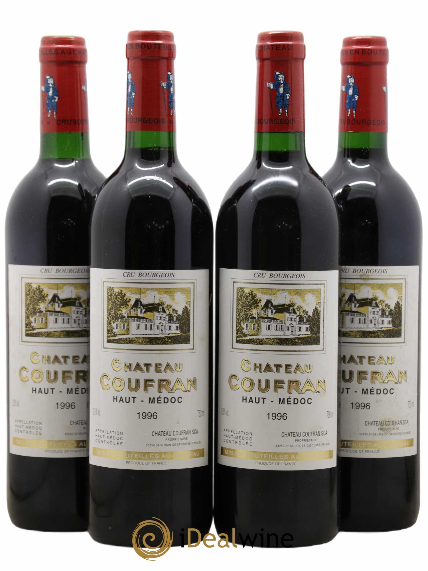 Château Coufran Cru Bourgeois 1996 - Lot de 4 bouteilles - 0