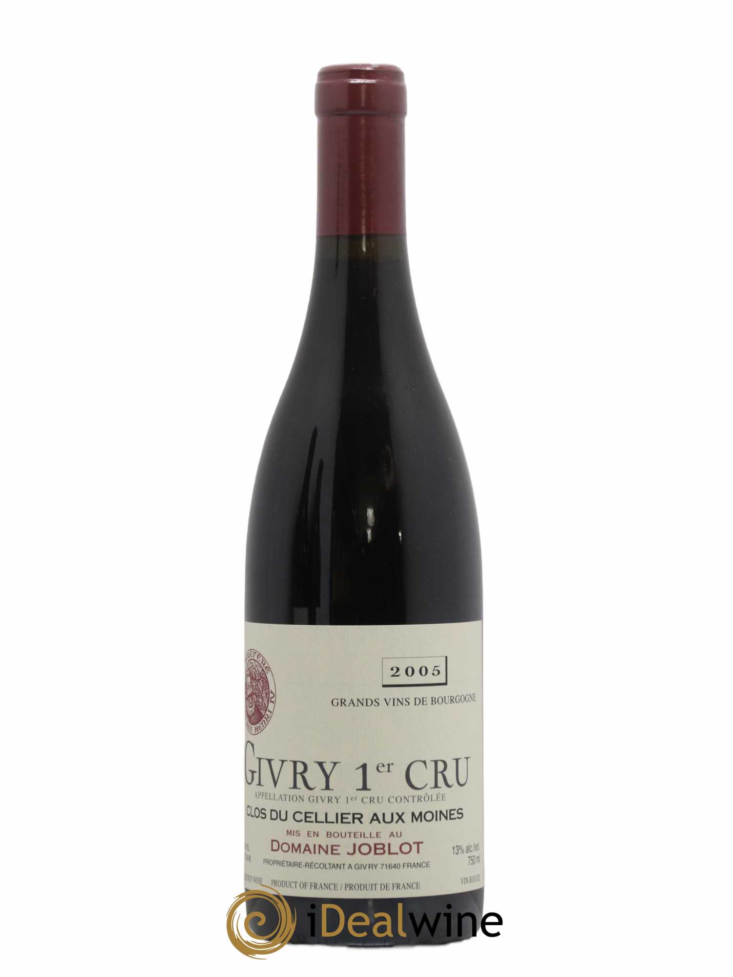 Givry 1er Cru Clos du Cellier aux Moines Joblot (Domaine) 2005 - Lot de 1 bouteille - 0