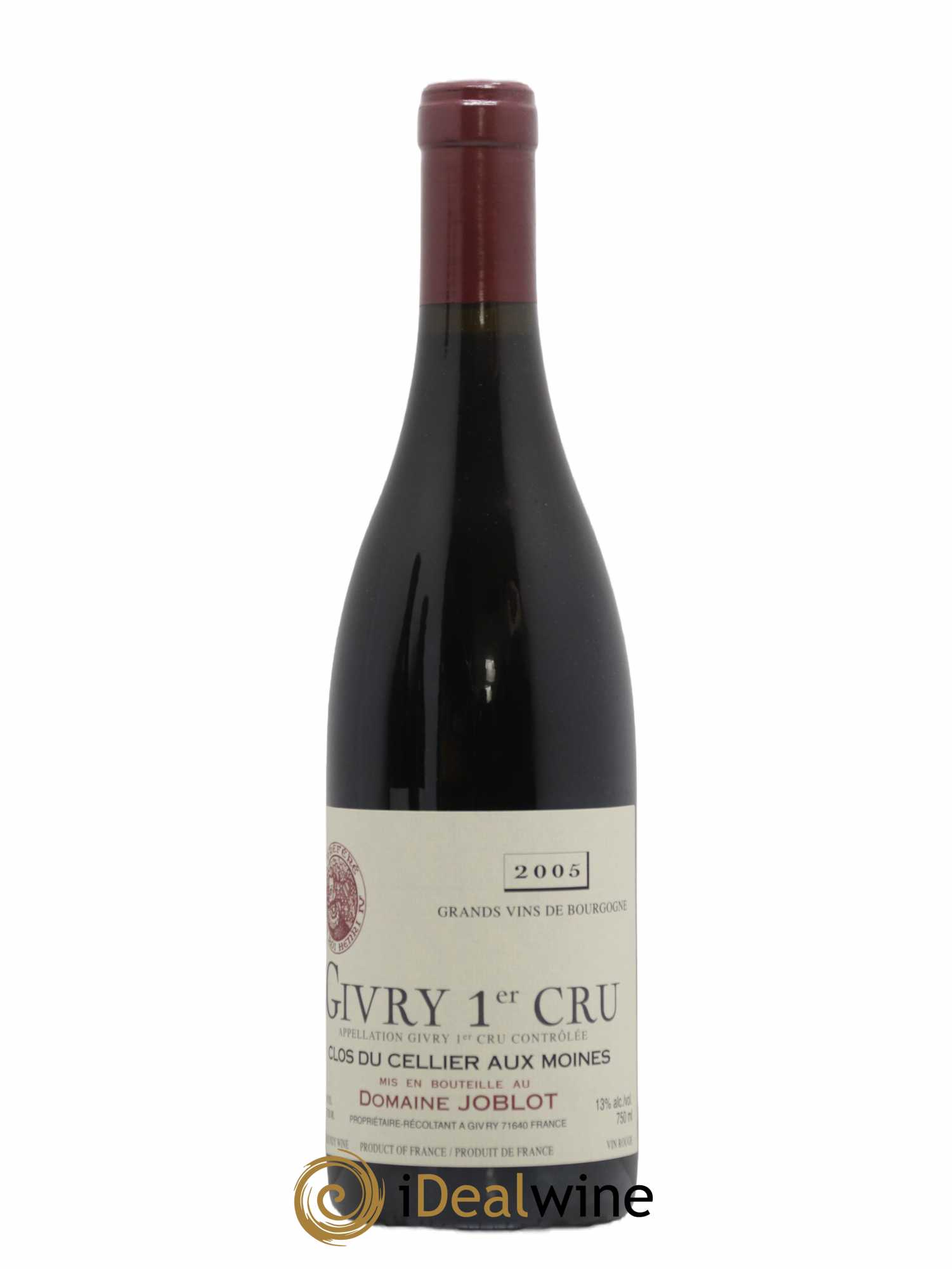Givry 1er Cru Clos du Cellier aux Moines Joblot (Domaine) 2005 - Lot de 1 bouteille - 0