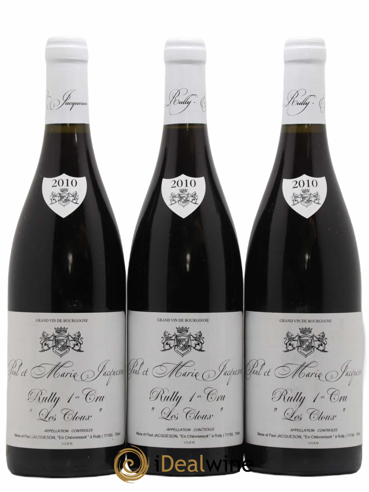 Rully 1er Cru Les Cloux Paul & Marie Jacqueson 2010 - Lot de 12 bouteilles - 3