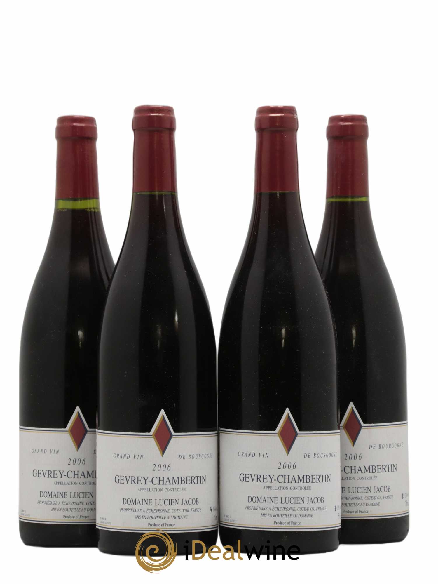 Gevrey-Chambertin Lucien Jacob 2006 - Lot de 4 bouteilles - 0