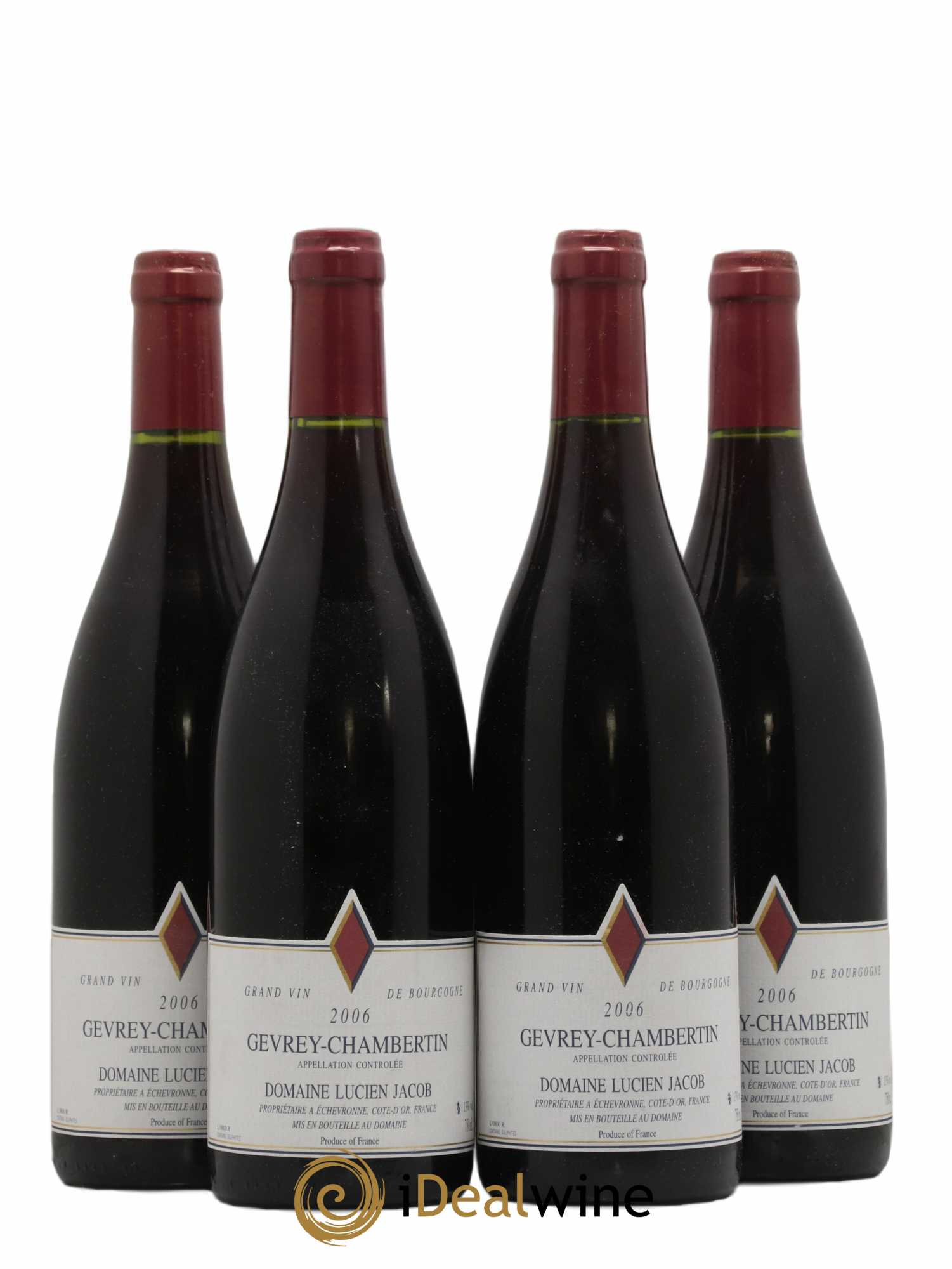 Gevrey-Chambertin Lucien Jacob 2006 - Lot de 4 bouteilles - 0